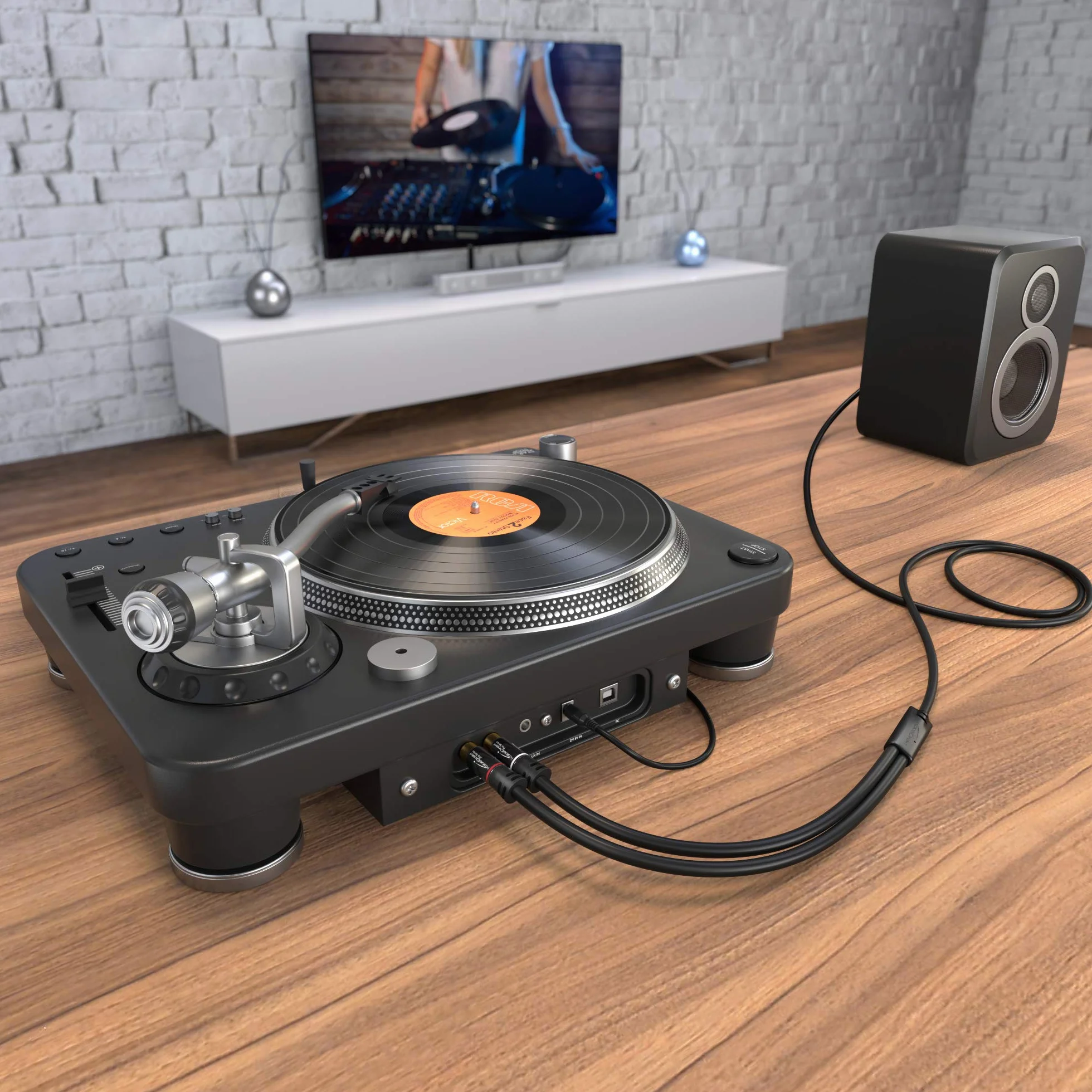 KabelDirekt – Adapter kabelkowy Cinch na Jack 3,5 mm – 2 m – Wielofunkcyjny kabel audio Plug-and-Play (AUX/3,5 mm do 2x Cinch/RCA do podłączenia smartfona, tabletu, kina domowego, telewizora)