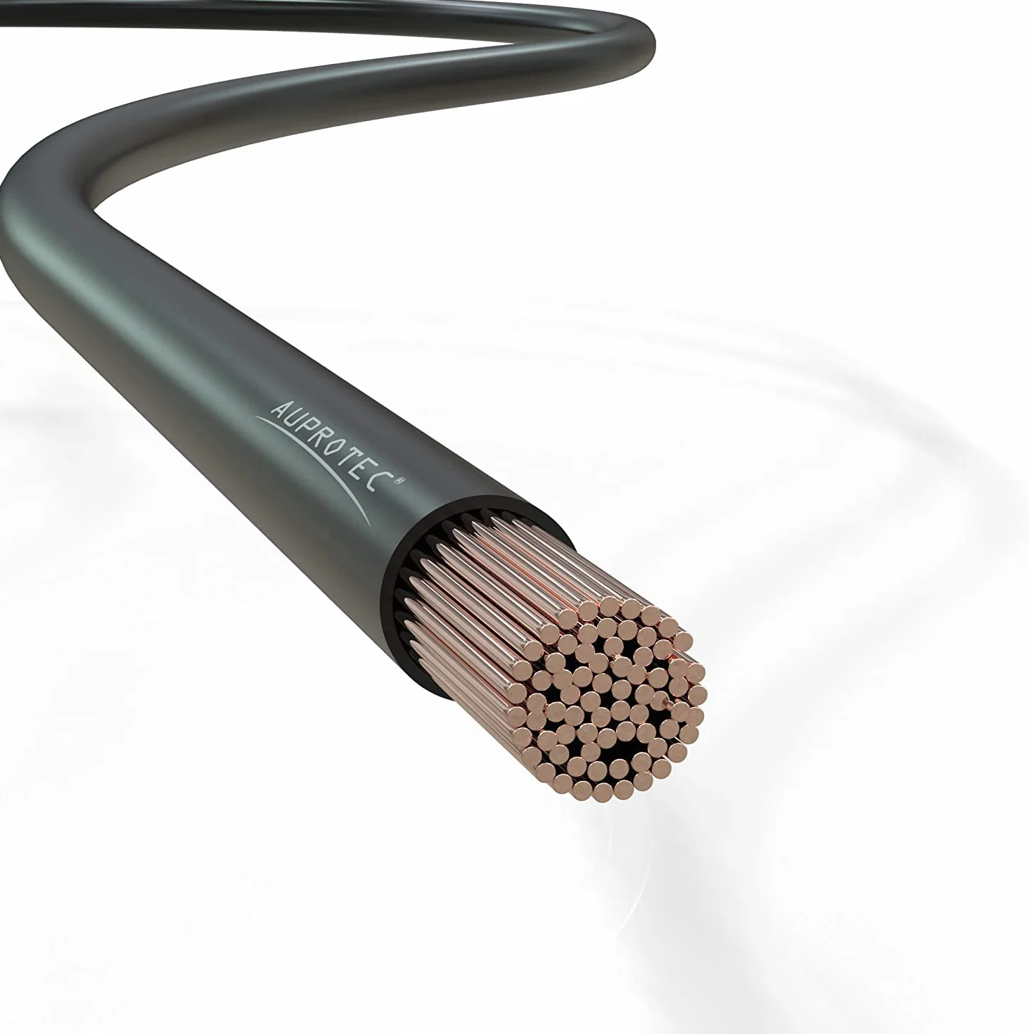 Auprotec 5m przewód samochodowy 16,0 mm² Fly kabel akumulatorowy kabel zasilający kabel masy, kolor czarny