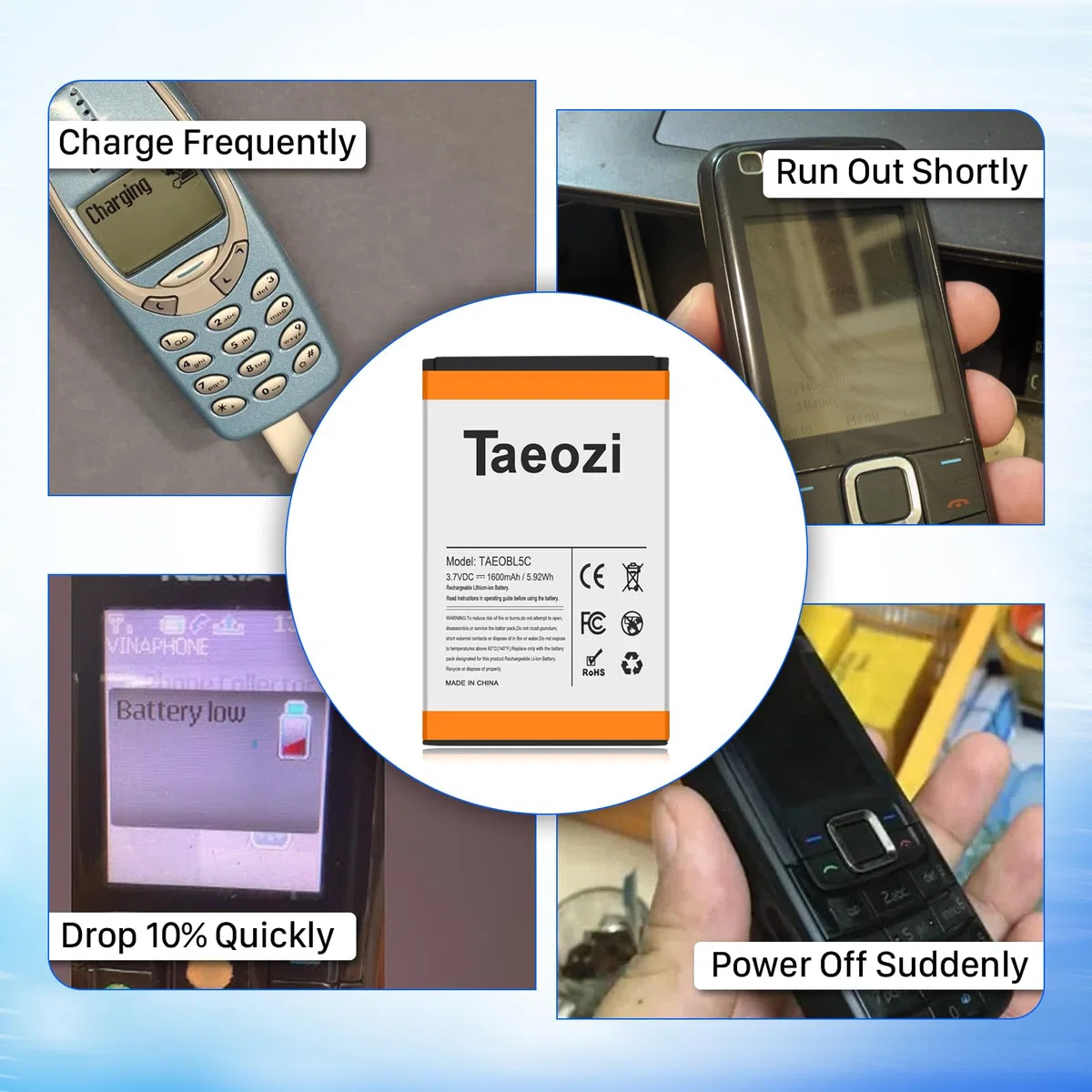 3 sztuki x 1600 mAh BL-5C akumulator + ładowarka litowo-jonowe akumulatory zamienne do Nokia BL-5C telefon komórkowy bl5c radio Backup akumulator