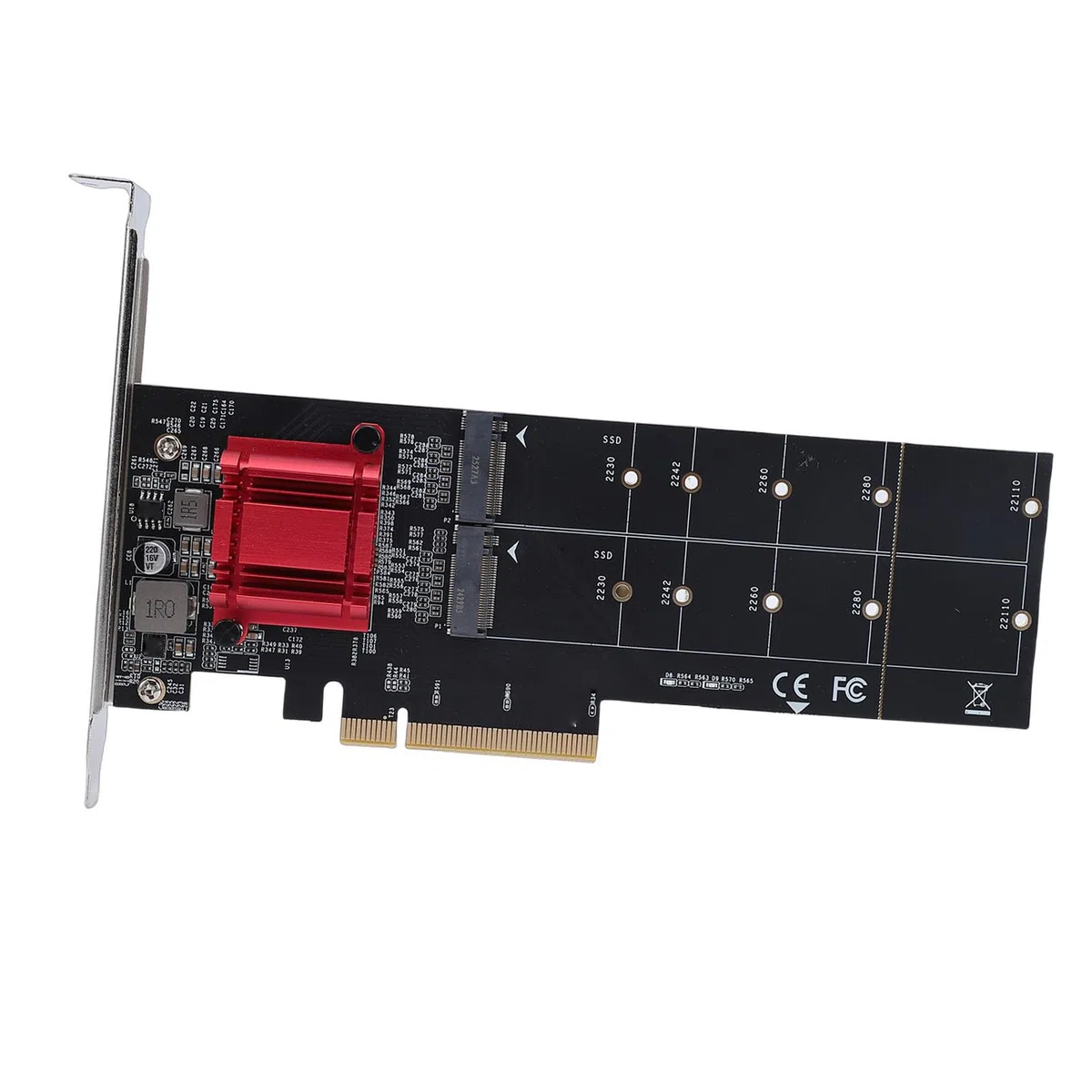 Podwójna Karta Adaptera M.2 NVMe SSD Szybka Karta PCIe 3.1 X16 Idealna do Stacji Roboczych o Wysokiej Wydajności