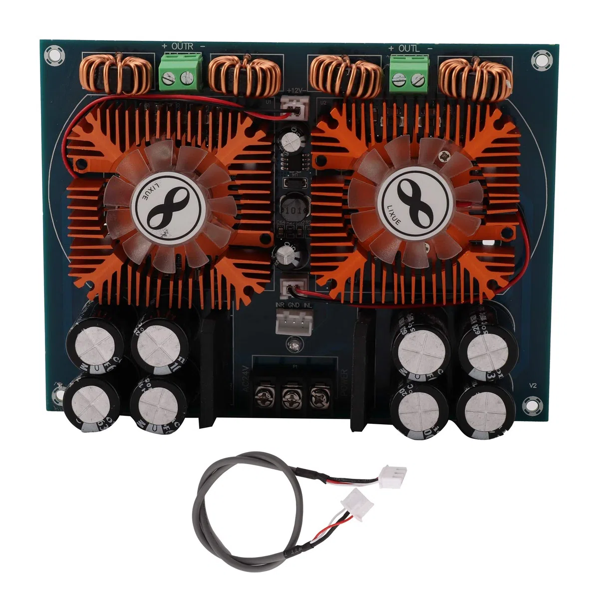 Garosa Płytka Wzmacniacza Mocy PCB Moduł Wzmacniacza Cyfrowego XH M254 2 Kanały 2 X 420 W AC24V Płyta Audio do Domowego Sprzętu Audio Naprawa i Aktualizacja Głośników