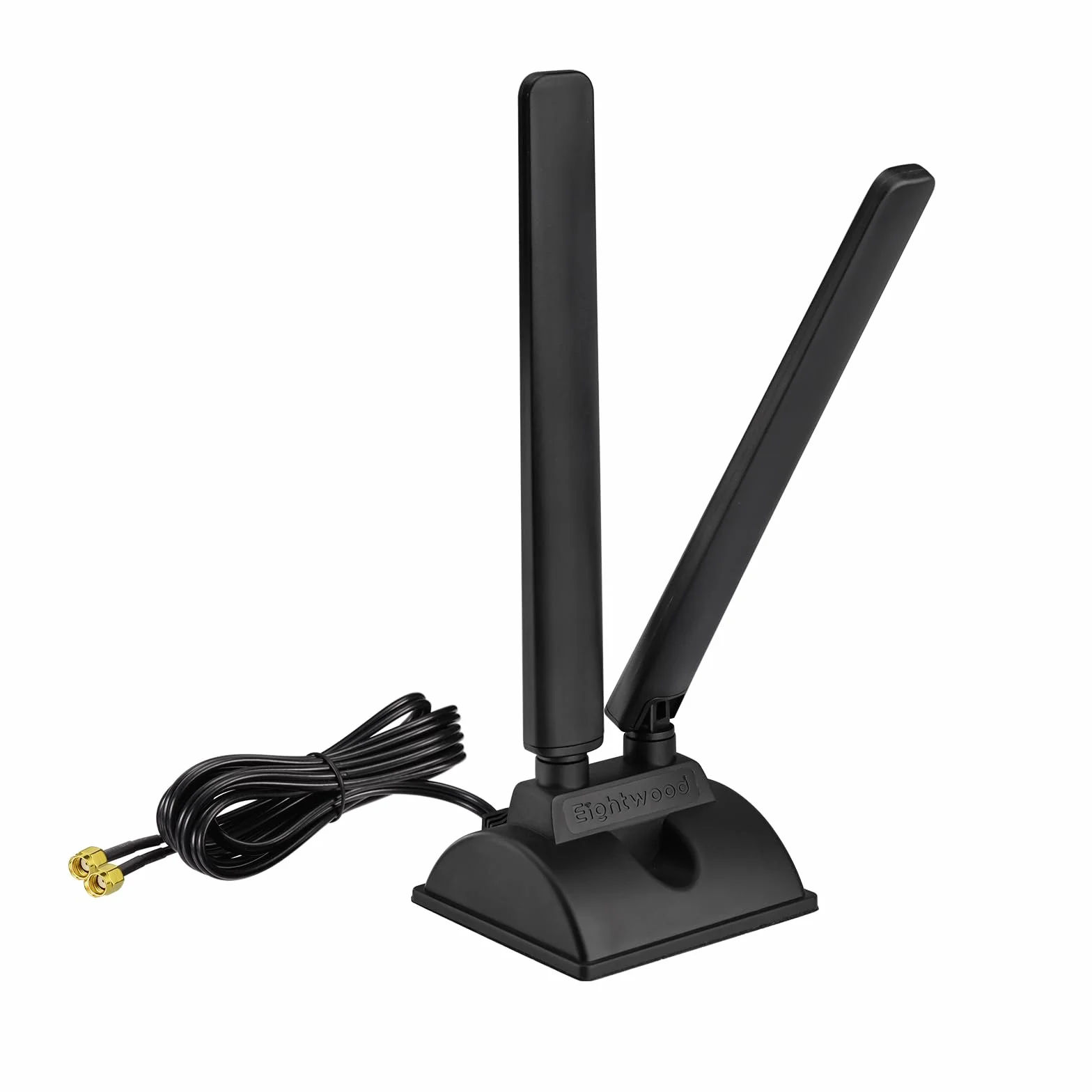 Eightwood Trójpasmowa antena WiFi 6E – 2,4 GHz, 5 GHz, 6 GHz RP-SMA do komputera stacjonarnego, karty Bluetooth, adaptera USB, routera