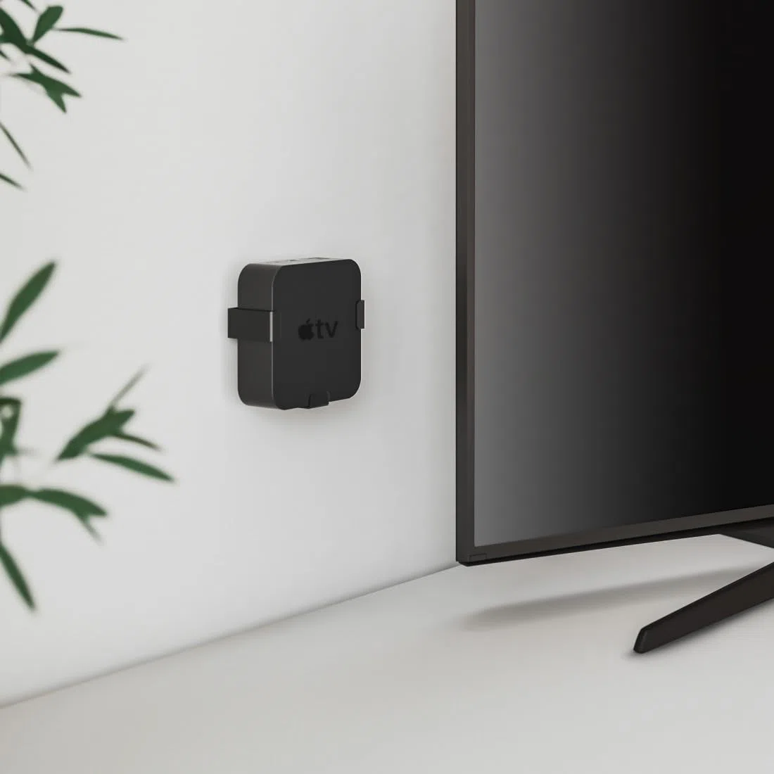 Hama Uchwyt ścienny do Apple TV HD (4. generacji)/4K (1./2./3. generacji), magnetyczny (do montażu Apple TV Box na ścianie lub telewizorze, z kołkami rozporowymi i śrubami VESA) czarny