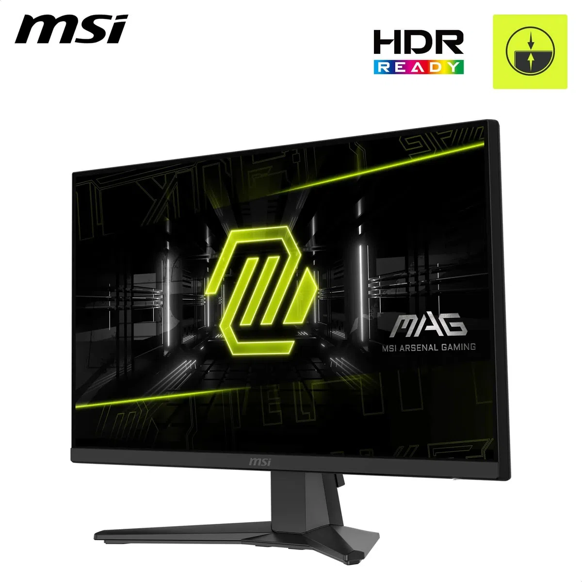 MSI MAG 242F Gaming Display 24'' FHD - Szybki panel IPS 1920 x 1080, 200 Hz / 0,5 ms, HDR Ready, AMD FreeSync Premium, HDMI 2.0b, DP 1.2a, konstrukcja bez obramowania, odchylana, kompatybilny z VESA
