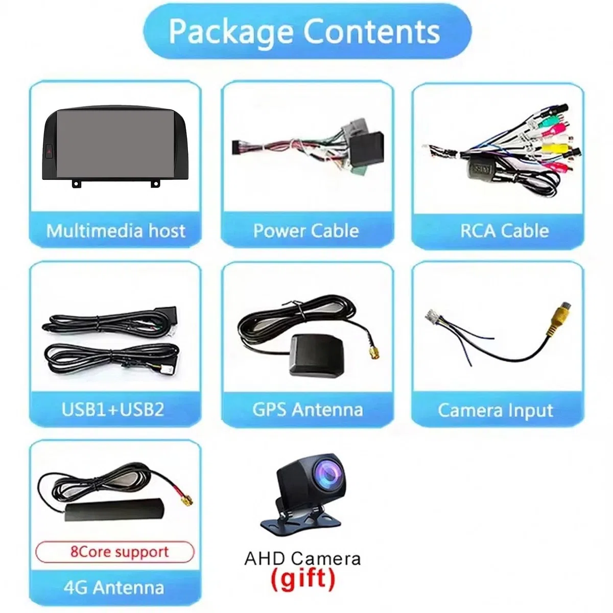 Car Multimedia Player dla Hyundai NF 2004-2008 9 Inch Android 15 Car Navigation with Gps Wifi Bt Fm For, 8 Core 8G+128G