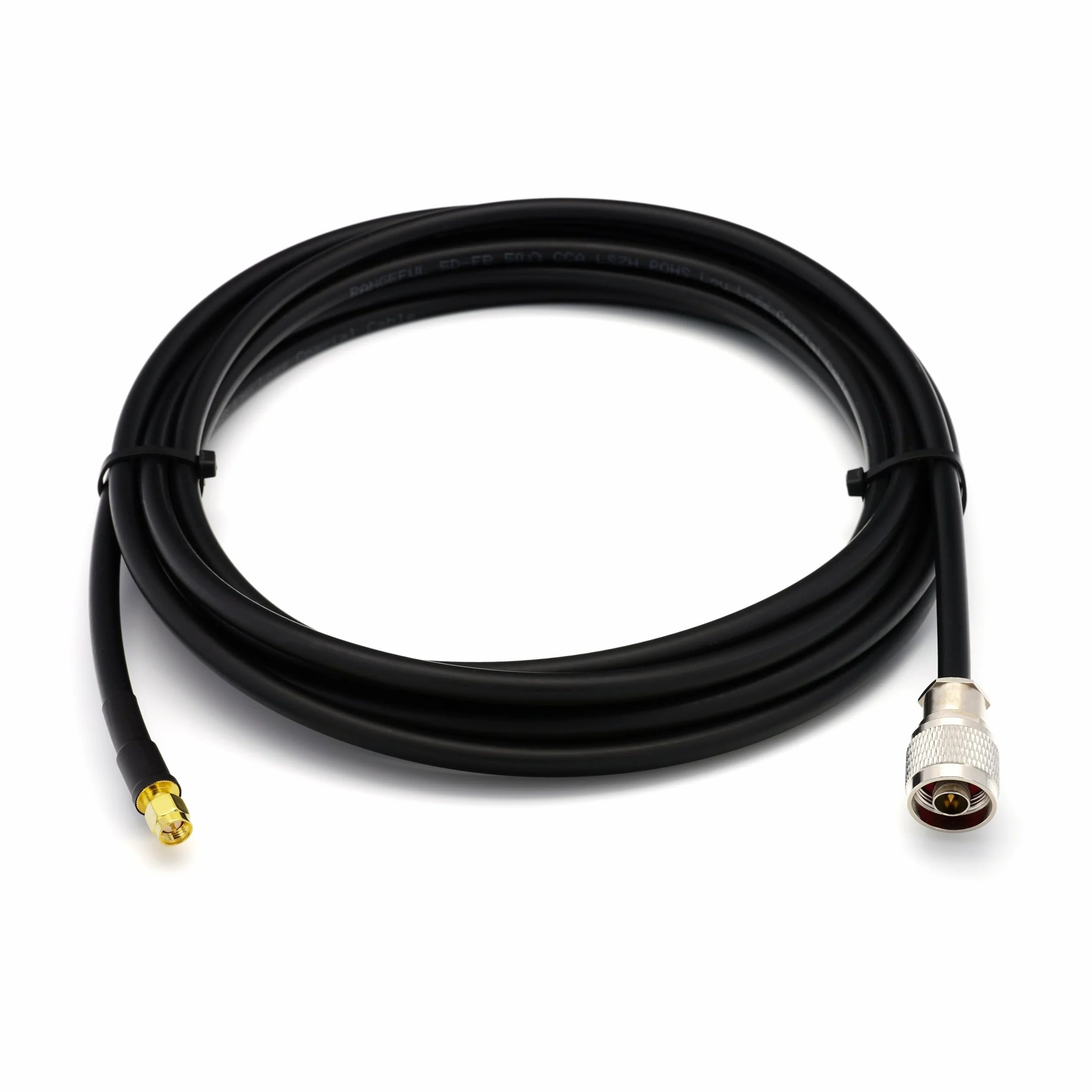 N Male to SMA Male Coaxial Cable 10m 50ohm 5D-FB Waterproof N to SMA Ø7.5mm Extension Ultra Low Loss Coax Cable for LTE CDMA GSM DCS 3G 4G 5G Mobile Signal Router Antenna