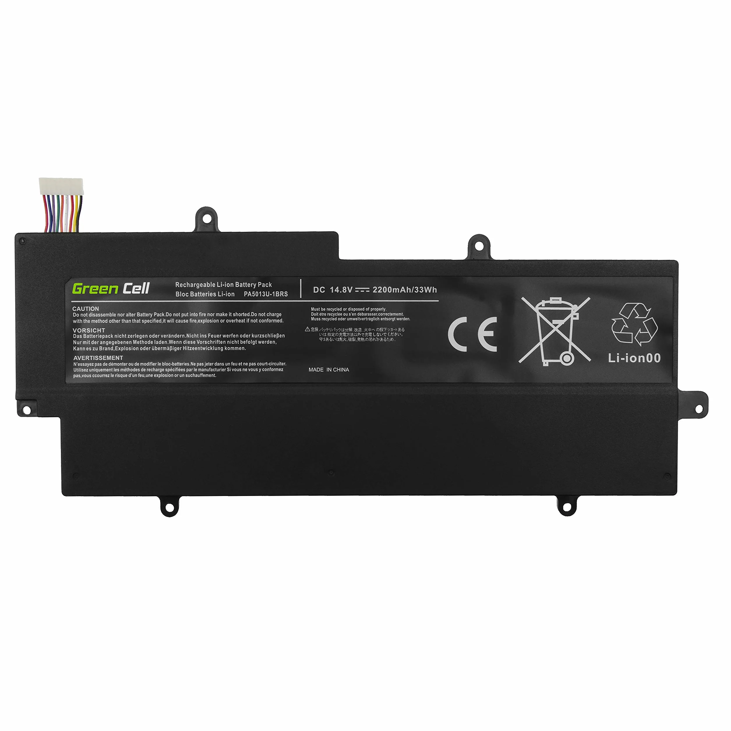 Green Cell Bateria PA5013U-1BRS do Toshiba Portege Z830 Z830-10F Z830-10H Z830-10Q Z830-10R Z830-10U Z830-11G Z830-11M Z830-120 Z835 Z930 Z930-10Q Z930-11Z Z930-12G Z930-131 Z935 (1900mAh 14.8V)