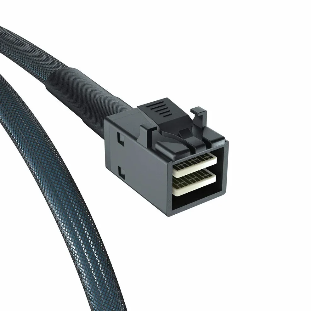 ipolex Mini SAS HD SFF-8643 do Mini SAS SFF-8087 kabel wewnętrzny 0,8m 2-pak
