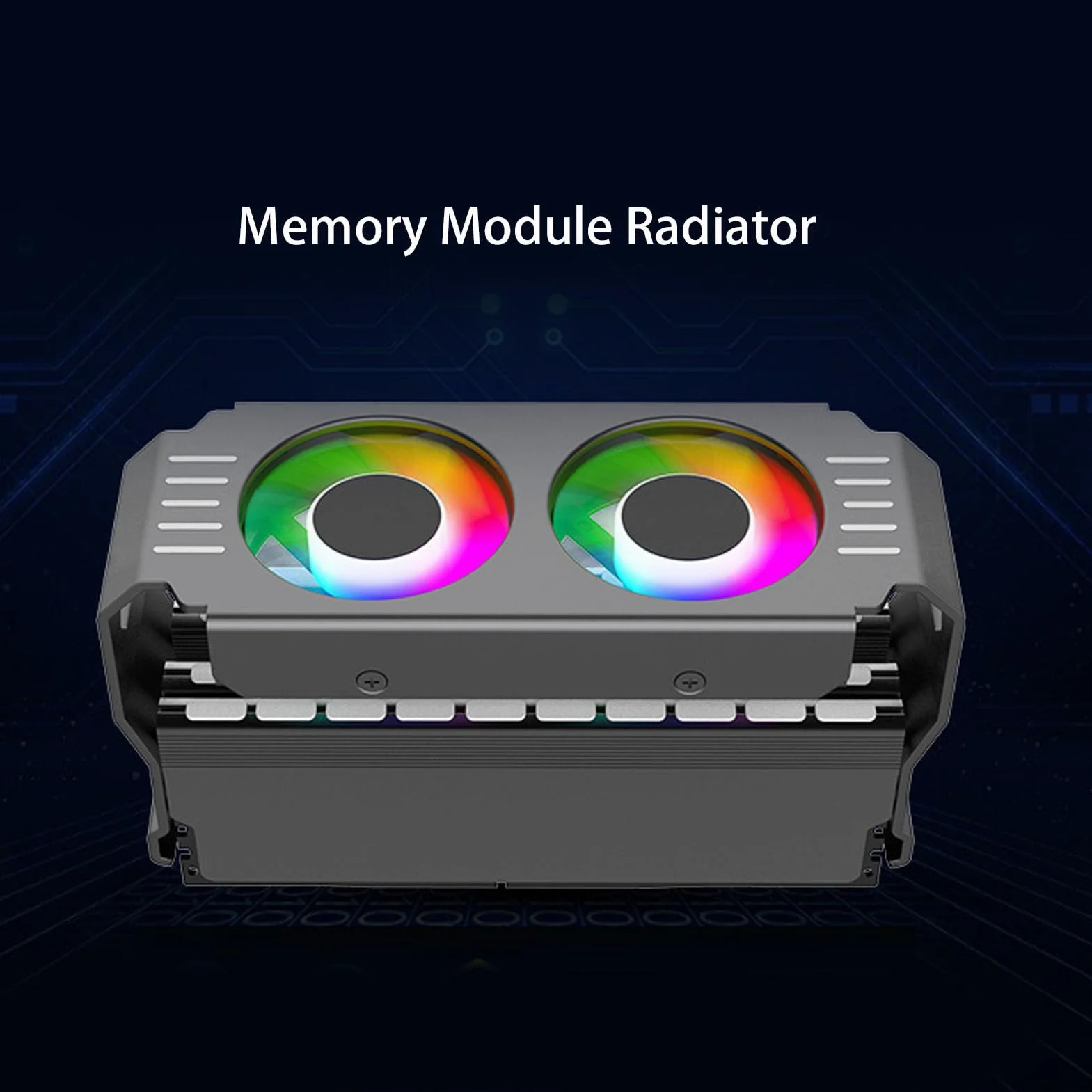 Radiator RAM ARGB Grzejnik Moduł Pamięci Komputera PWM Podwójny Wentylator DDR4 DDR5 Czarny