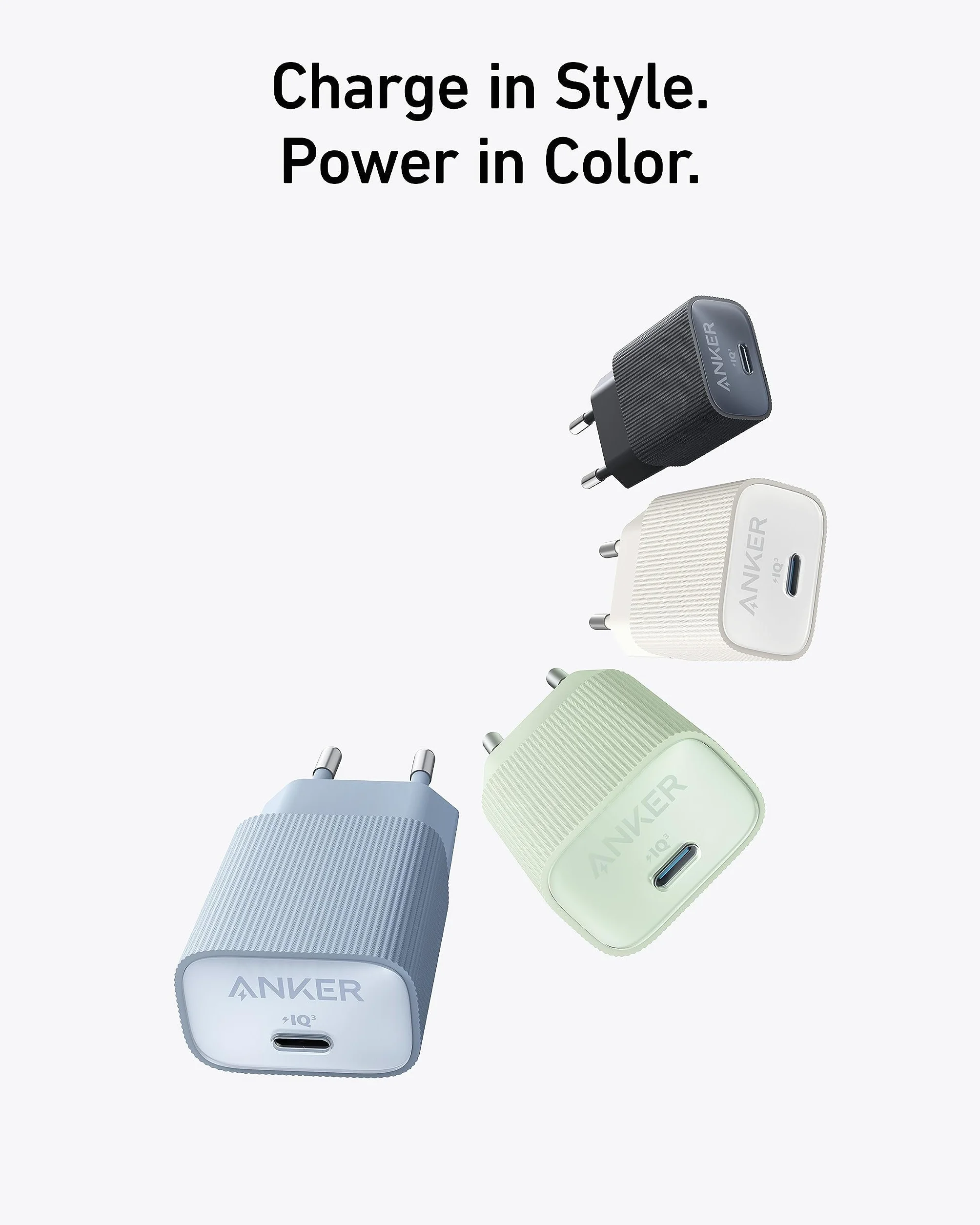 Kostka USB C Anker Nano, szybka ładowarka USB C o mocy 30 W ze składaną wtyczką, szybkie ładowanie PIQ 3.0 i PPS