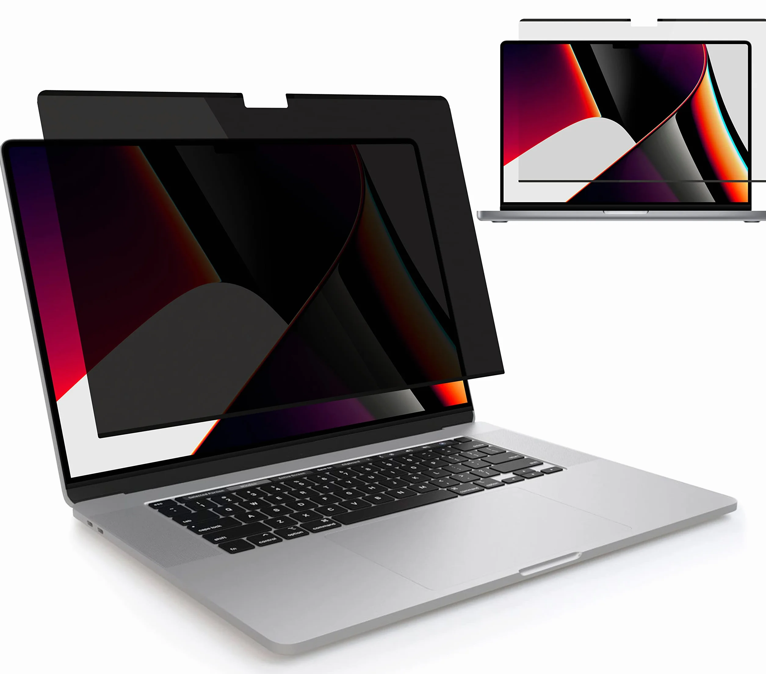 MyGadget Folia Prywatyzująca do Apple MacBook Pro 16 [Model A2485 I A2780 I A2991] 2021 - Magnetyczny filtr zaciemniający Film Anti Spieg