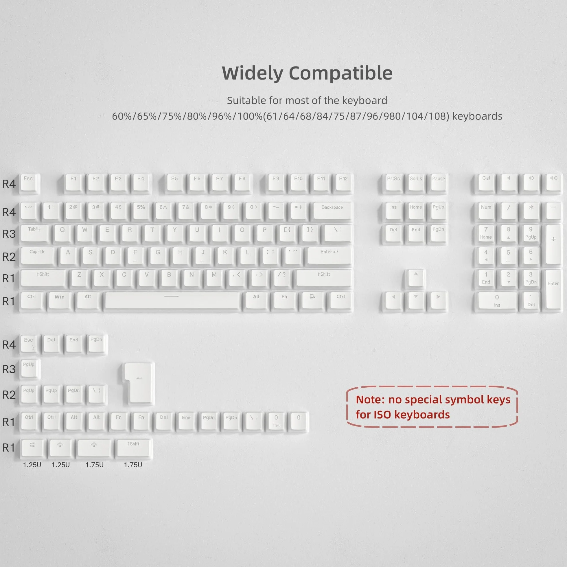 Pudding Keycaps PBT 100% 130 klawiszy Shine Through Custom Keyboard Keycaps Profil OEM dla klawiatur MX-stem Switches biały