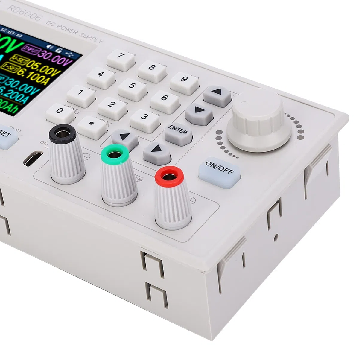 Aramox Zasilacz, Adapter Regulatora Napięcia ABS, Wejście od 6 do 70 V, Wyjście od 0 do 60 V, 6 A, 2,4-calowy Wyświetlacz LCD OVP OCP Przechowywania Danych dla Techników Zajmujących się Naprawami