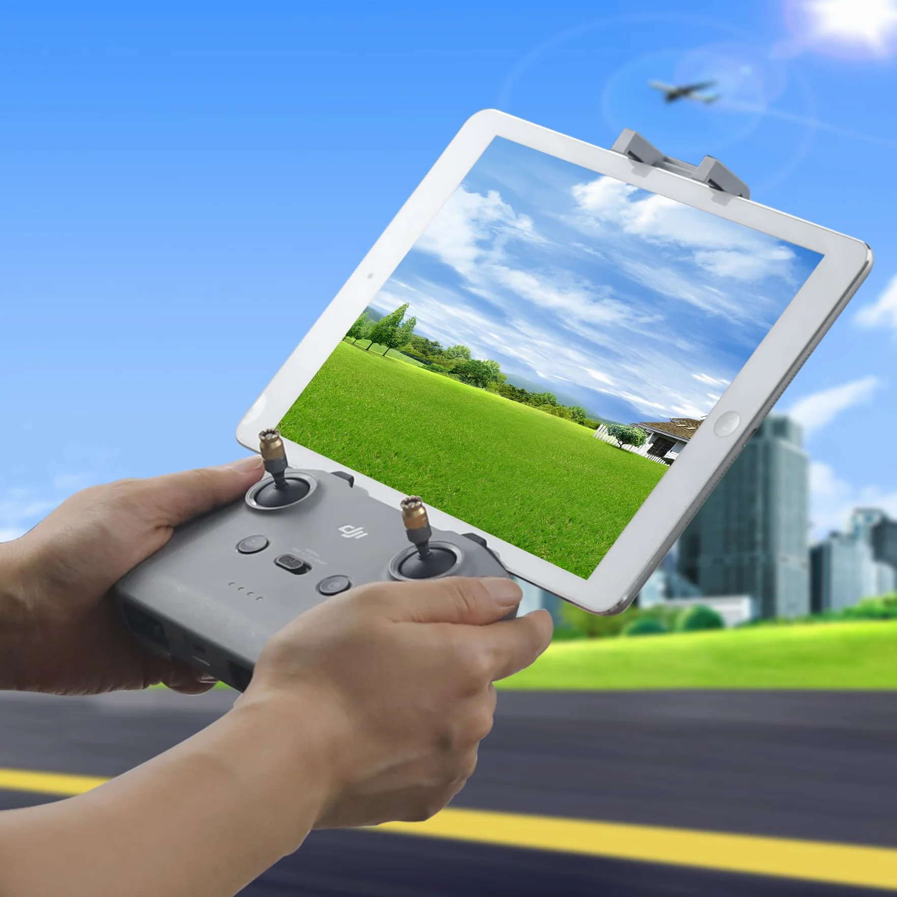 Uchwyt na tablet 7,9-111 cali do DJI RC-N3 N2 N1 N1C pilot zdalnego sterowania (Neo, Air 3S/3/2/2S, Mavic 3/3 Classic, Mini 4K/2/2 SE, Mini 3/4 Pro dron) (szary)
