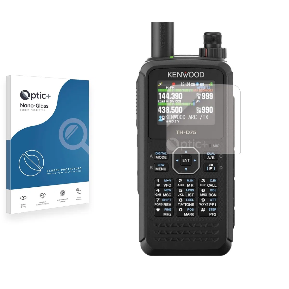 Optic+ Nano szklana osłona ekranu do Kenwood TH-D75A