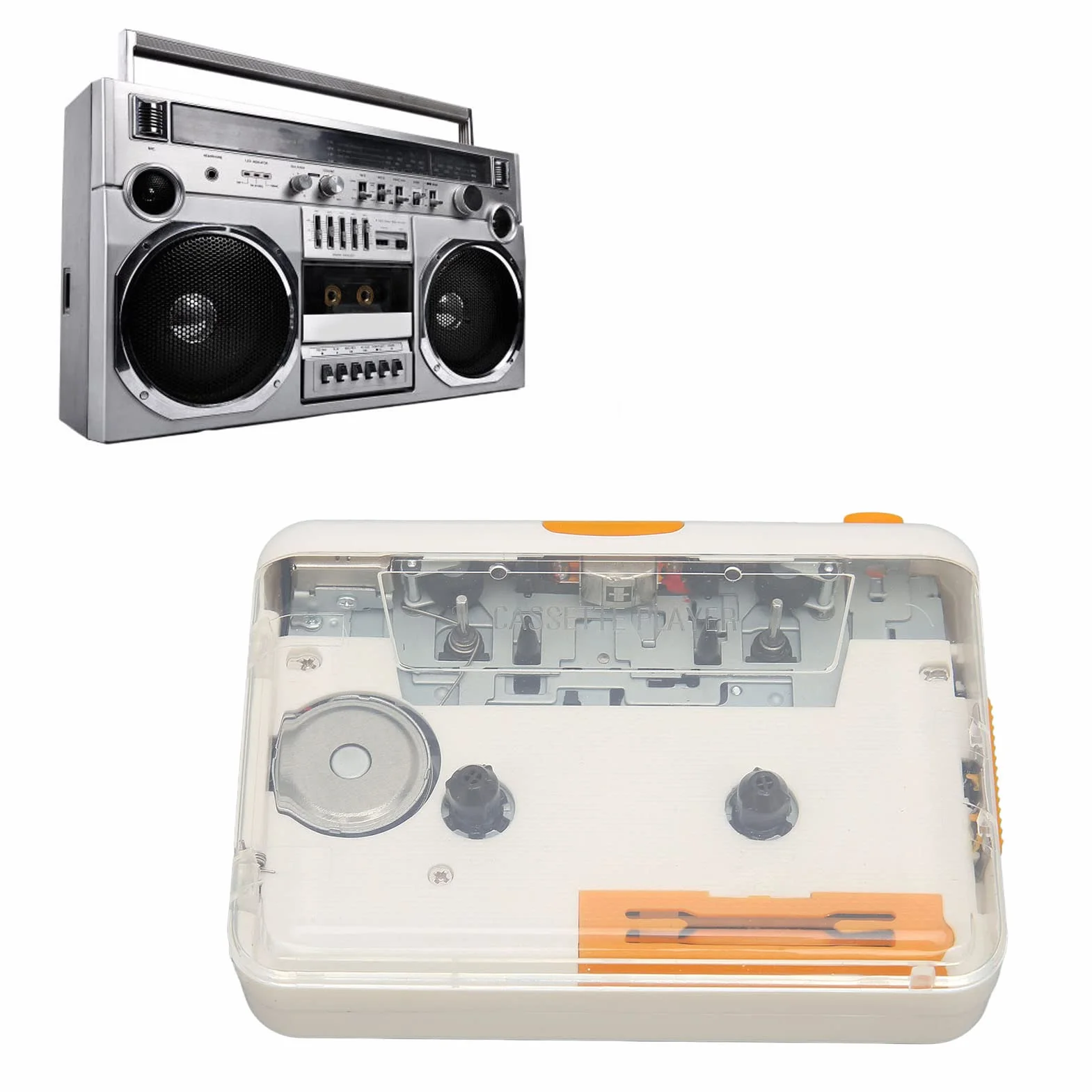 Ejoyous przenośny odtwarzacz kasetowy konwerter kasety na MP3 USB