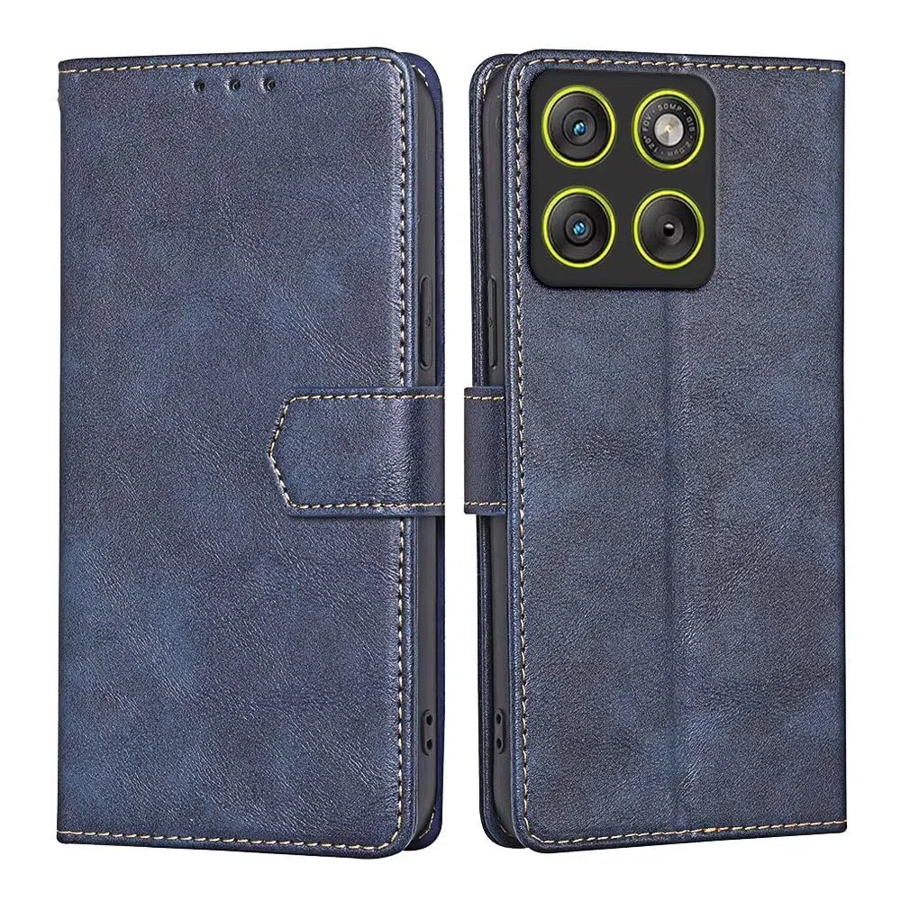 RankOne Etui na telefon komórkowy Motorola Moto Edge 70 Fusion (6,78" cala) etui na telefon komórkowy ze skóry - etui z zapięciem magnetycznym - etui ochronne - niebieskie