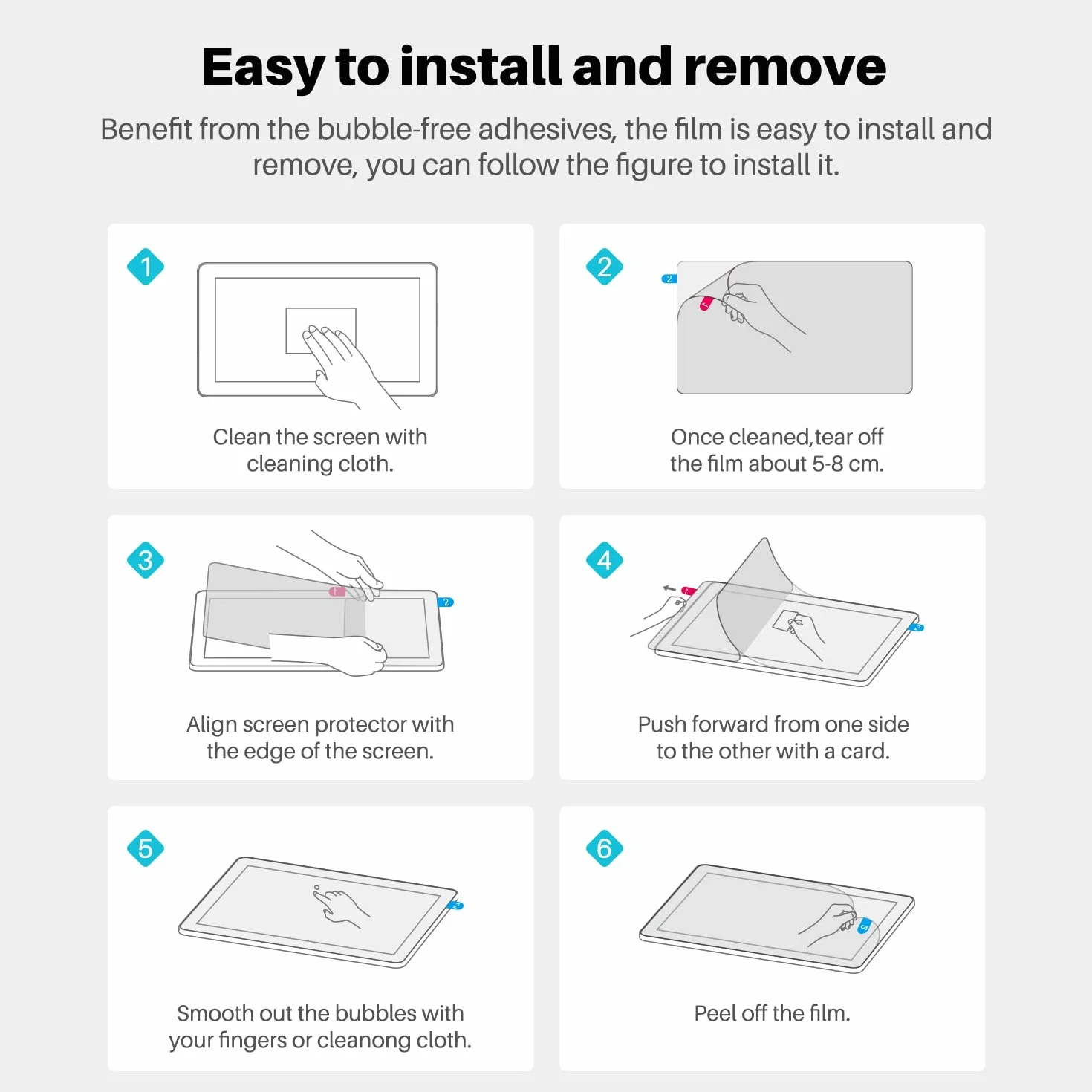 HUION Anti-Glare Grafika Film Plastikowy Rysunek Monitor Protector 13" Screen Protector Folia Kamvas 13 Rysunek Tablet