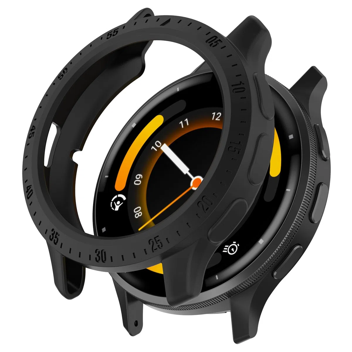 GIOPUEY Etui kompatybilne z Garmin Venu 3 45 mm, miękkie i lekkie etui ochronne z silikonu TPU klasy premium, czarne