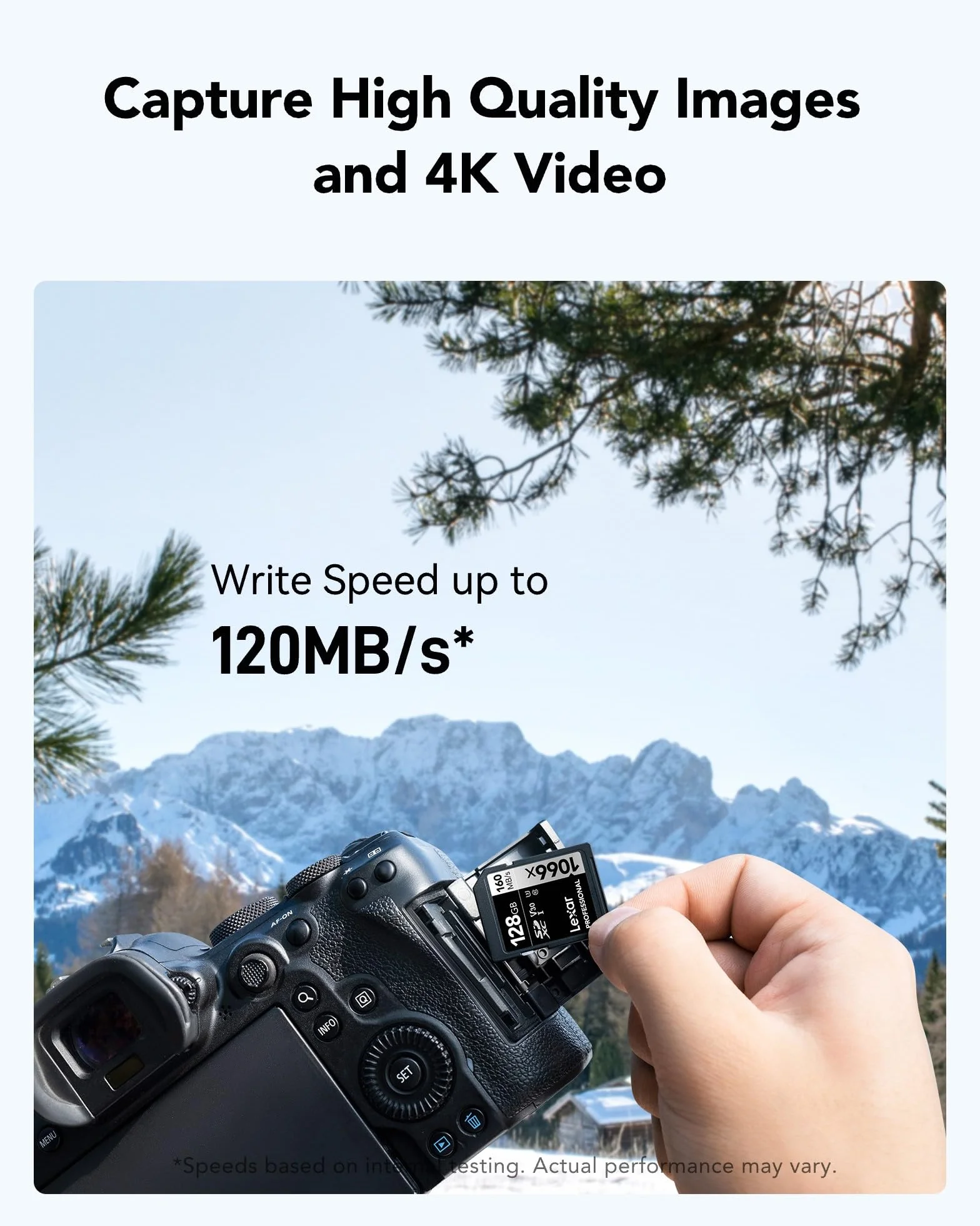 Lexar Profesjonalna karta SD 1066x 128 GB, karta SDXC UHS-I do 160 MB/s, karta pamięci SD V30/U3/C10 do aparatów DSLR i kamer HD