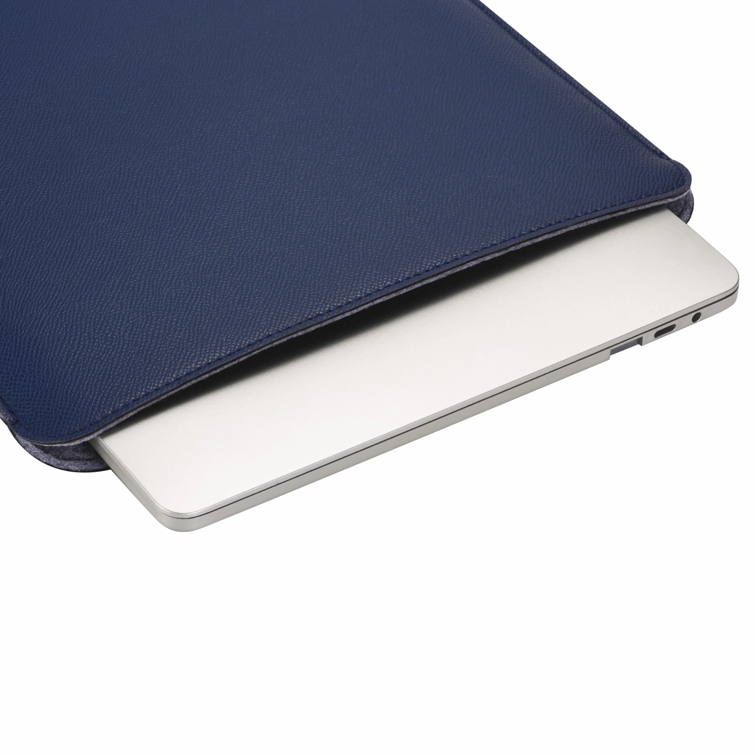 Comfyable etui na laptopa 13 cali kompatybilne z MacBook Air 13 M5 2026 A3449 M4 M3 M2 M1, MacBook Pro 13 2022-2016, MacBook Neo A18, smukły pokrowiec MacBook ze skóry PU, Granatowy Midnight