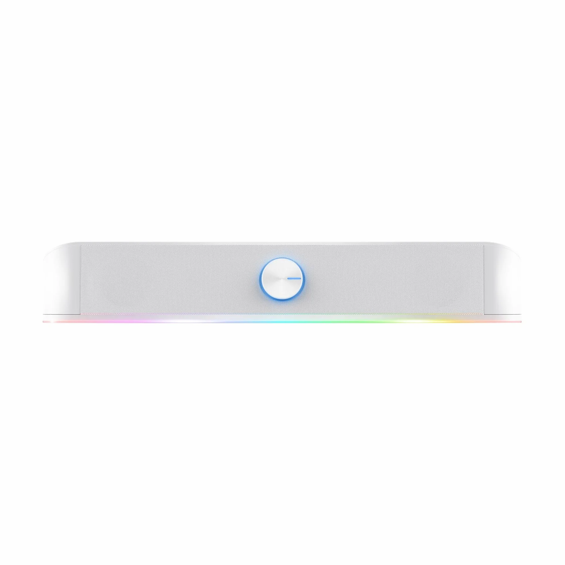 Rhox Soundbar RGB 1619W, Podświetlane Głośniki PC, Moc Szczytowa 12W, Głośnik Stereo USB, Biały