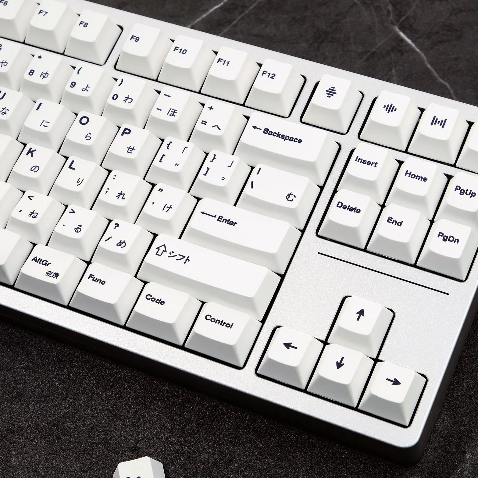 Gliging 135 Keys PBT Japanese Keycaps Cherry Profile DYE-Sub White Theme Minimalist Style Suitable for Mechanical Keyboard