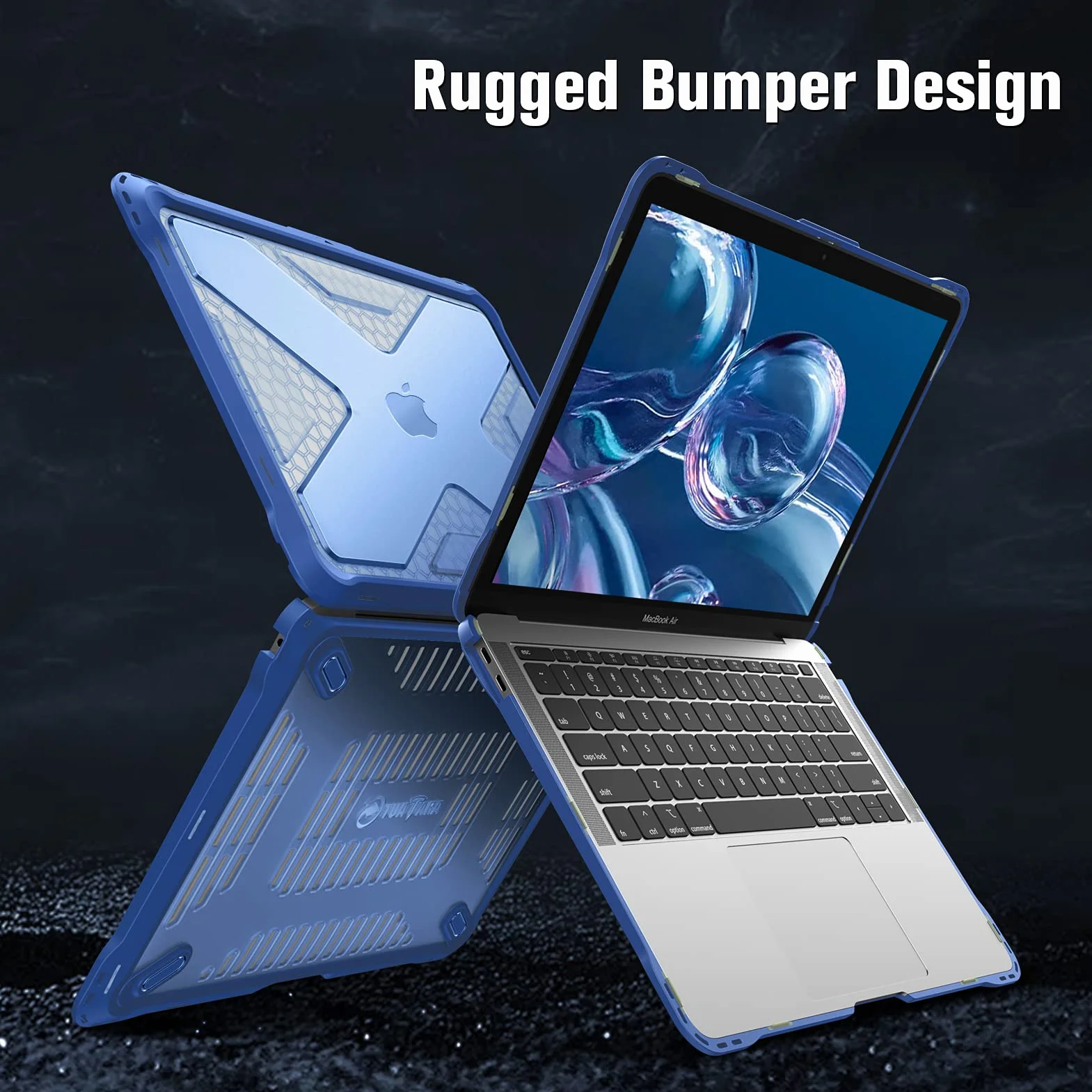 Fintie Etui ochronne z TPU do MacBook Air 13" 2018-2020 A2337 A2179 A1932, niebieskie