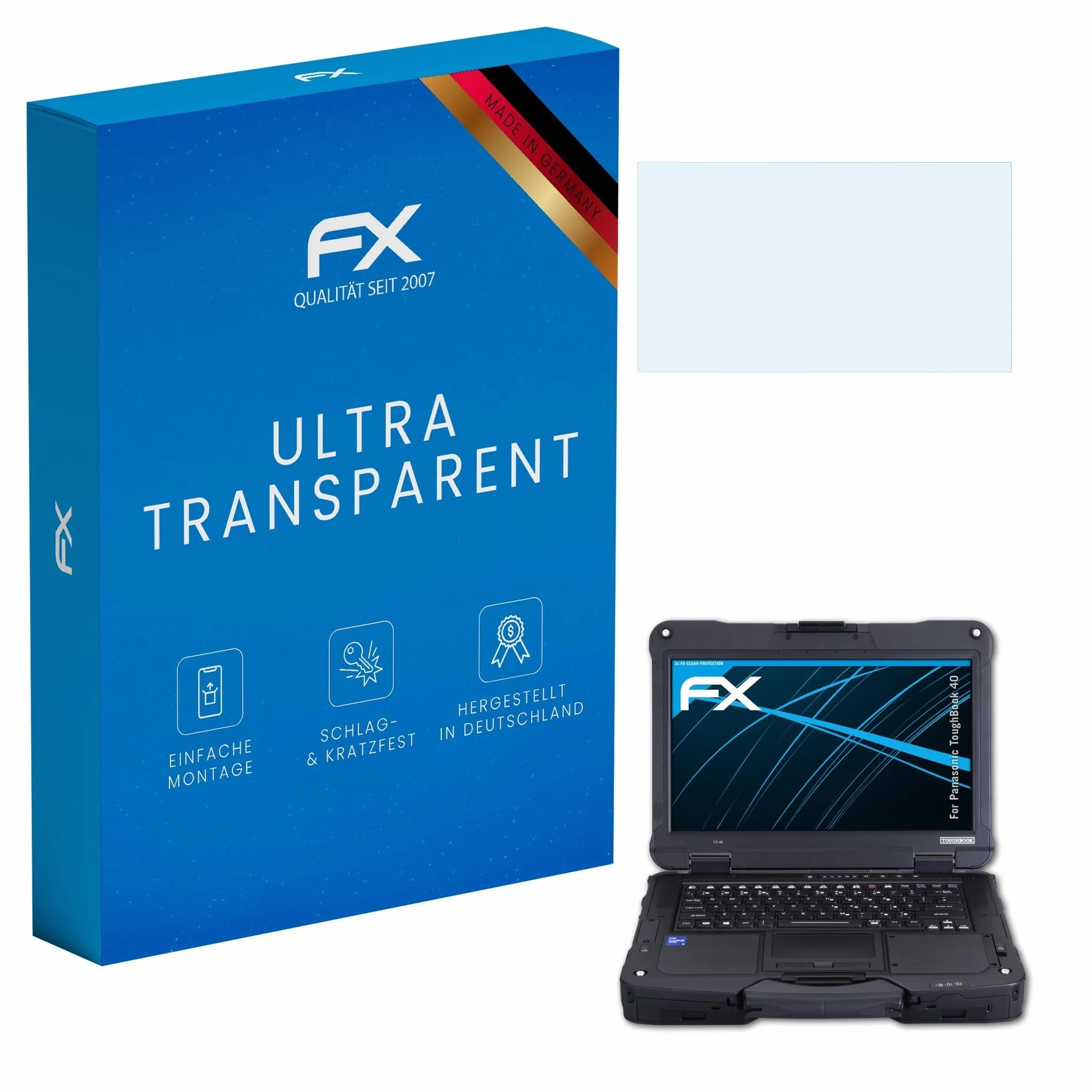 atFoliX Folia ochronna na ekran kompatybilny z Panasonic ToughBook 40 Folia ochronna, ultralekki FX folia ekranowa (2X)