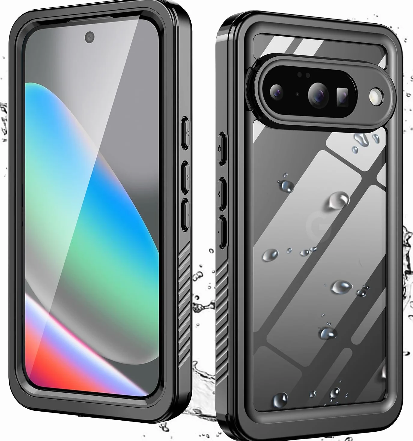 Wodoszczelne etui do Google Pixel 10 z wbudowaną ochroną aparatu i ekranu, [wodoszczelność IP68] [wojskowa ochrona przed upadkiem], pełna ochrona 360° do Google 10 (czarne)