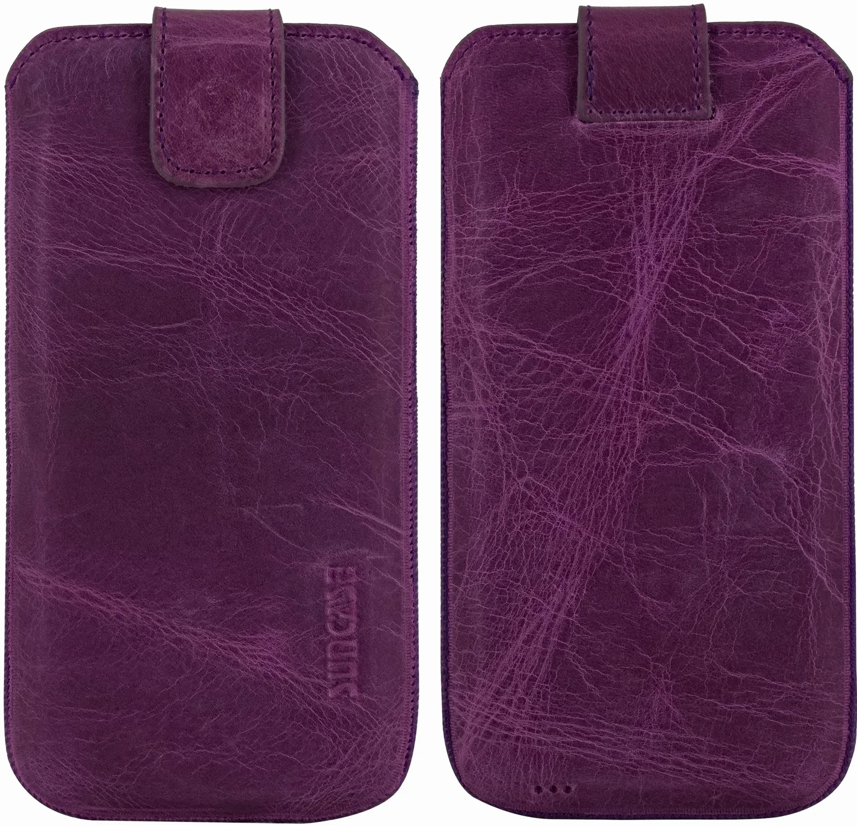 Suncase Prawdziwy skórzany pokrowiec etui kompatybilne z Sony Xperia 1 VII Wymiary wewnętrzne: ok. 166 x 78 x 15 mm (pasuje do dodatkowego grubszego silikonu Case/Bumper/Backcover) w kolorze antycznym