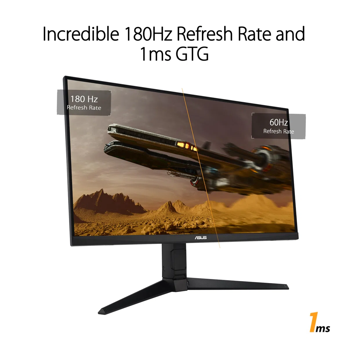 ASUS TUF Gaming VG27AQL3A – 27-calowy monitor WQHD – 180 Hz, 1 ms GtG, FreeSync, G-Sync, Adaptive Sync, ELMB, DisplayHDR 400 – panel Fast-IPS, 16:9, 2560 x 1440, DP, HDMI, USB, ergonomiczny, głośnik