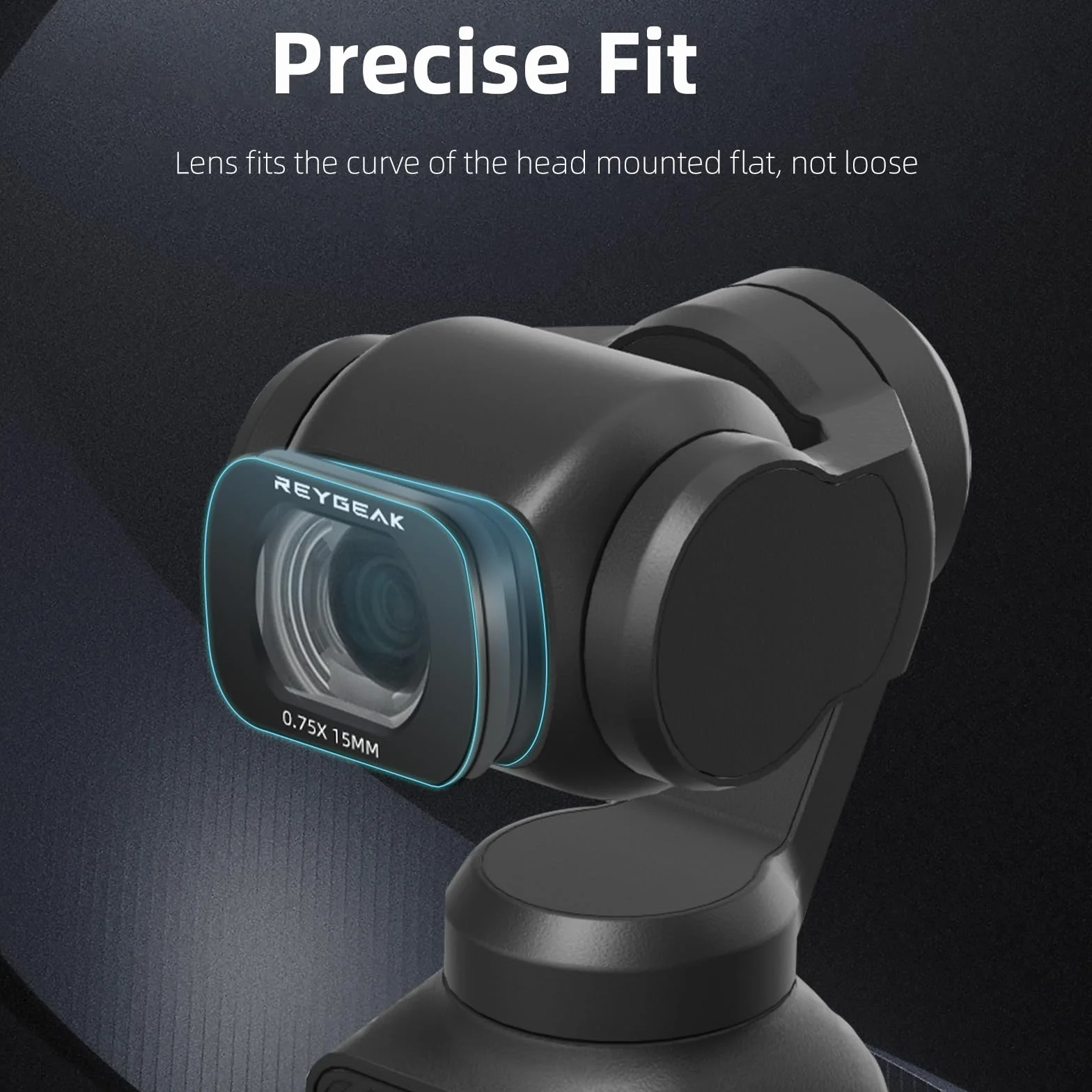 REYGEAK Obiektyw szerokokątny kompatybilny z Osmo Pocket 3, magnetyczna soczewka designerska do DJI Osmo Pocket 3