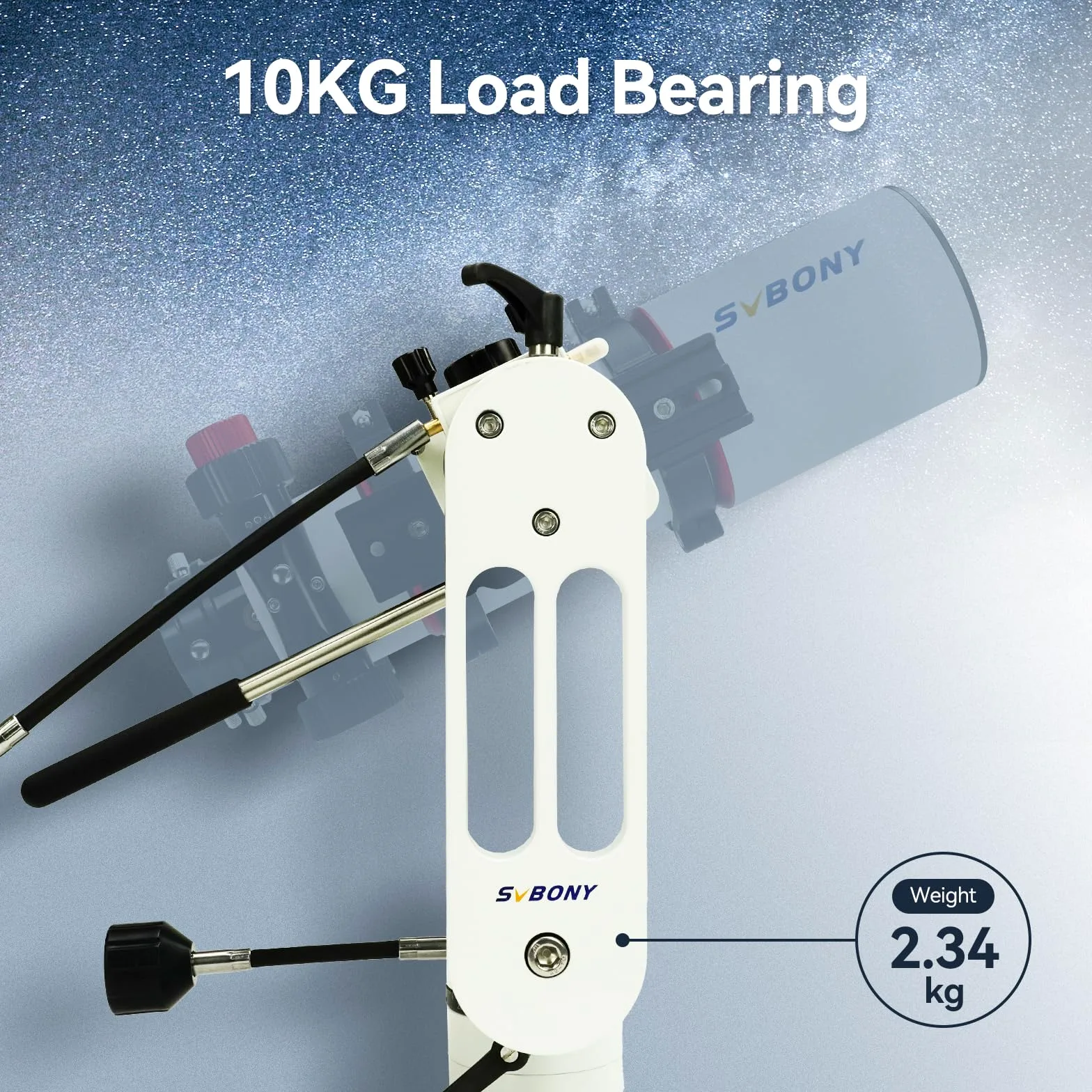 SVBONY SV225 Alt-Azymut Mount, regulowany kątowy uchwyt alt-azymutu, nośność 10 kg, konstrukcja drążona CNC, precyzyjna regulacja altazymutu teleskopu, akcesoria teleskopowe z przekładnią o zmiennej