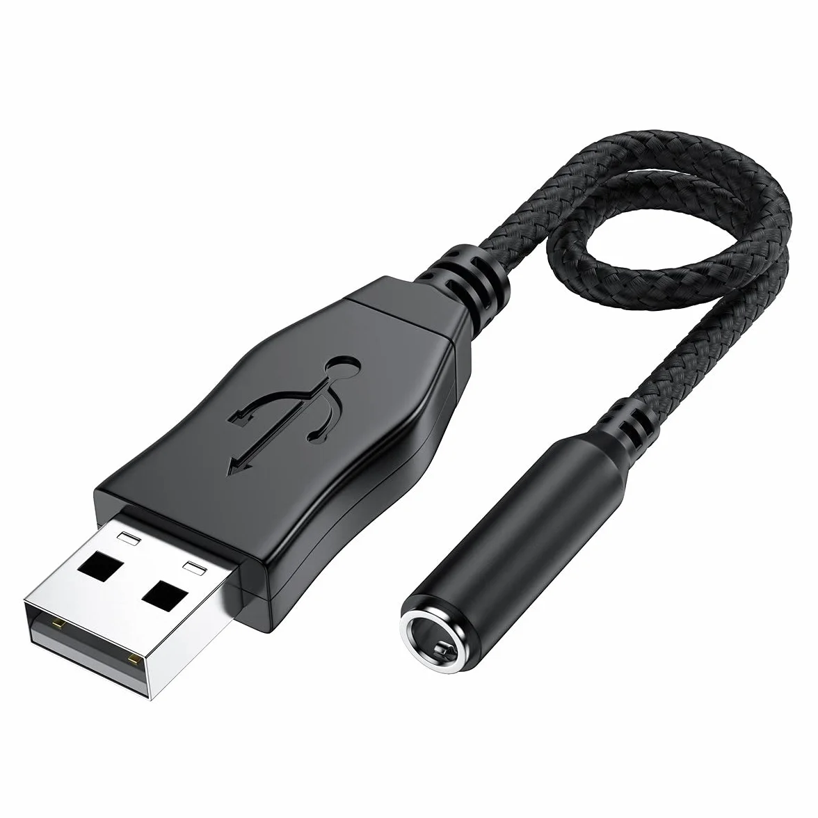 Karta dźwiękowa USB zewnętrzna stereo, gniazdo 3,5 mm, TRRS 4-biegunowy mikrofon, adapter USB na słuchawki do PS4/5, laptopa, PC