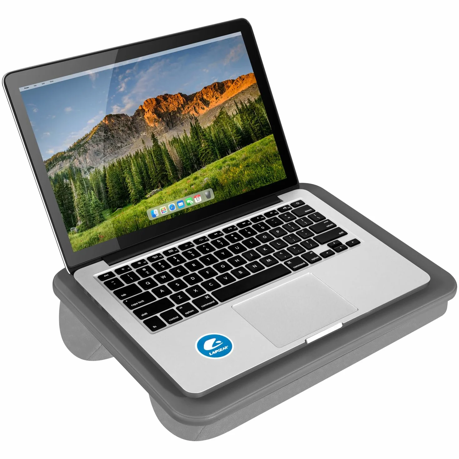 LAPGEAR Kompaktowe biurko na kolana węgiel drzewny do laptopów 15 cali