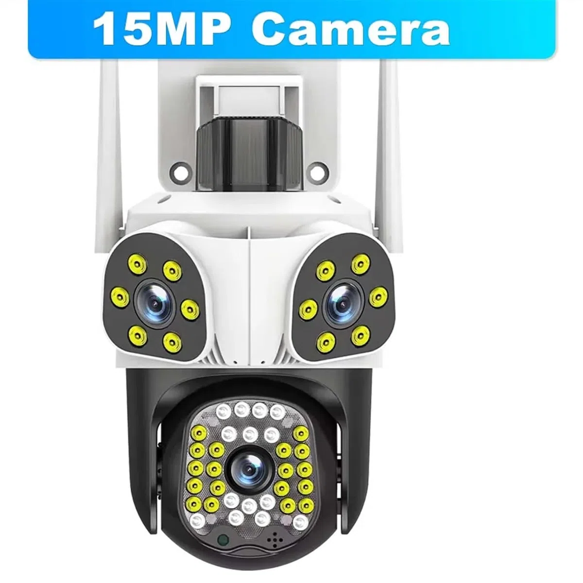 Kamera IP 15MP z trzema obiektywami 4X Zoom zewnętrzna bezprzewodowa kamera do monitoringu inteligentna ochrona bezpieczeństwa kamery monitorujące PTZ CCTV(15MP Camera)