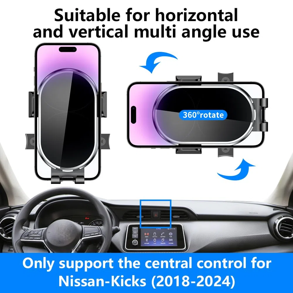 Samochodowy uchwyt na telefon do Nissan Kicks 2018-2024 S SR SV T akcesoria samochodowe uchwyt nawigacyjny dekoracja wnętrz deska rozdzielcza uchwyt na telefon komórkowy uchwyty etui akcesoria