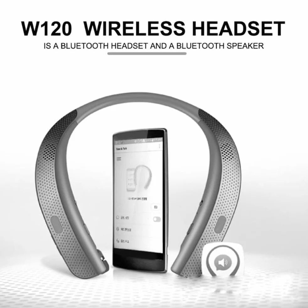 Słuchawki Bluetooth Szyjne Zestaw Słuchawkowy z Głośnikiem Sportowe