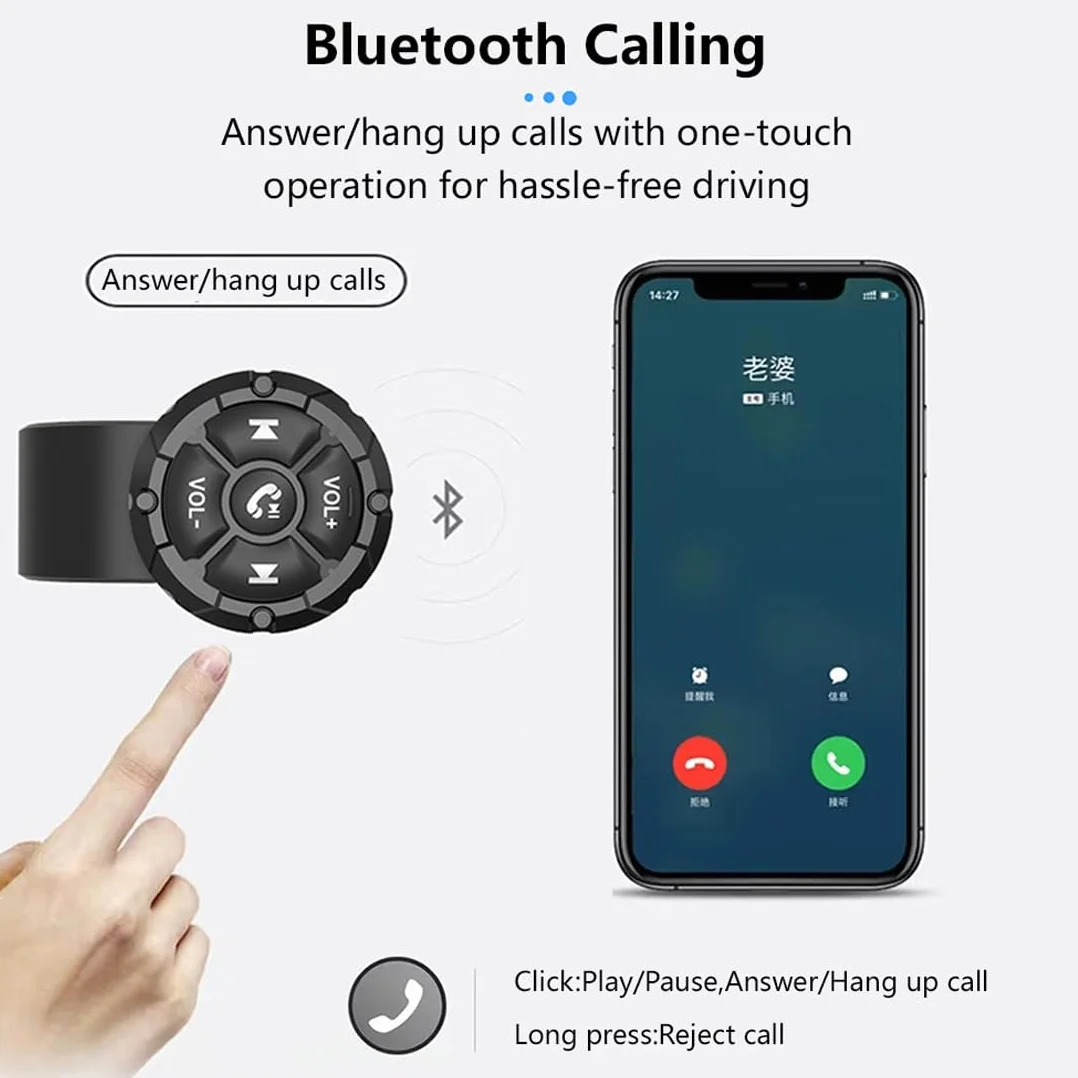 Bezprzewodowy pilot Bluetooth IP67 wodoodporny przycisk multimedialny do telefonu samochodu