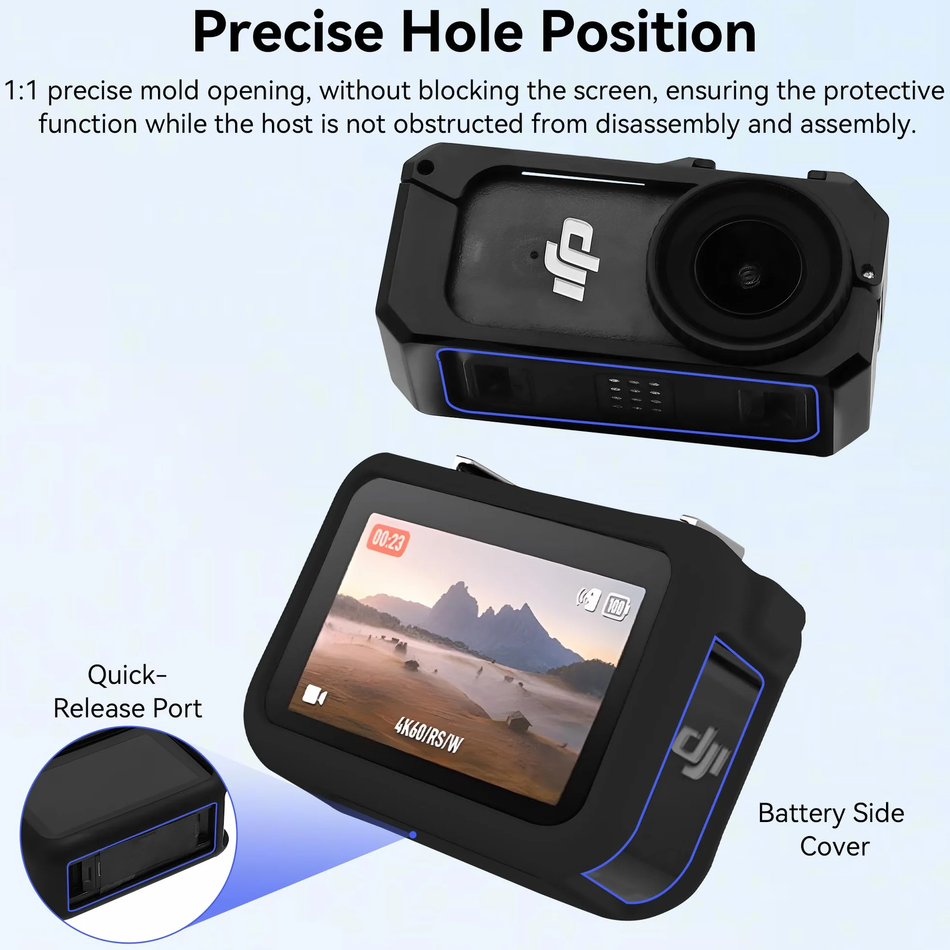 Osmo Nano Klatka Metalowa Akcesorium 2 w 1 Silikonową Osłoną Ochronną do DJI Osmo Nano Kamery