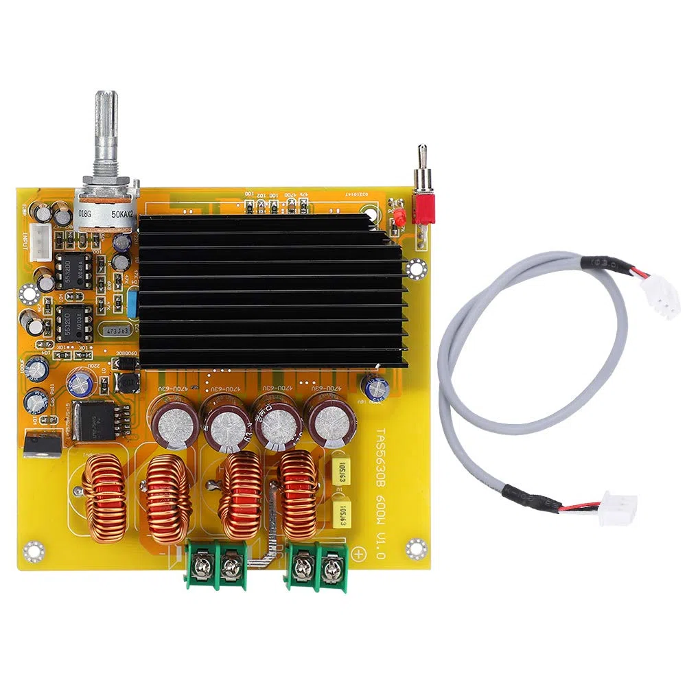 Cocoarm Płyta Wzmacniacza Mocy Moduł Wzmacniacza Klasy D TAS5630 600 W Regulowane Wzmocnienie Wyjściowe 20 Hz do 20 KHz dla Kina Domowego z Subwooferem i Profesjonalnego Sprzętu Audio