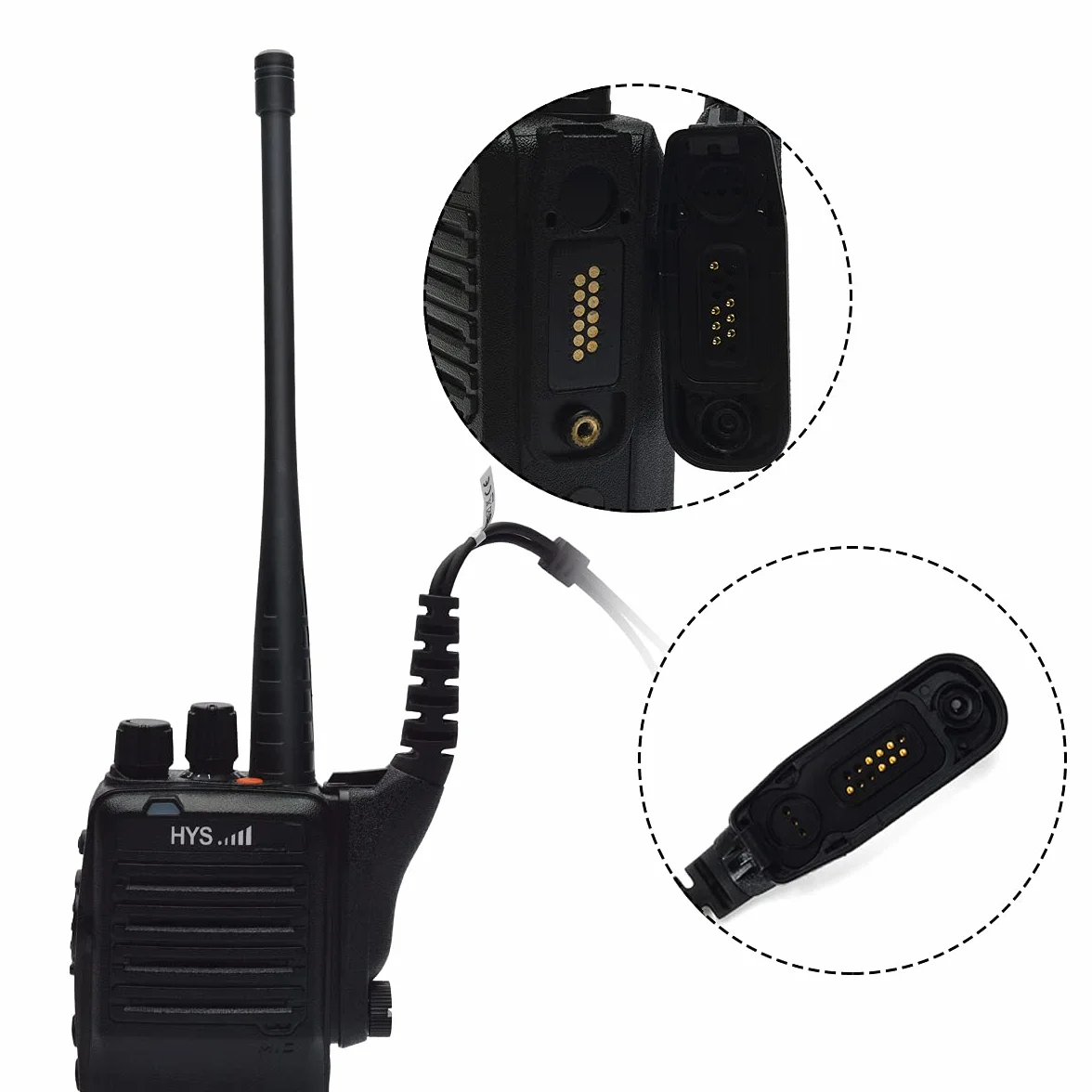 Mikrofon słuchawkowy PTT Earmold do Motorola DP3400 XIRP8200 Radio dwukierunkowe czarny