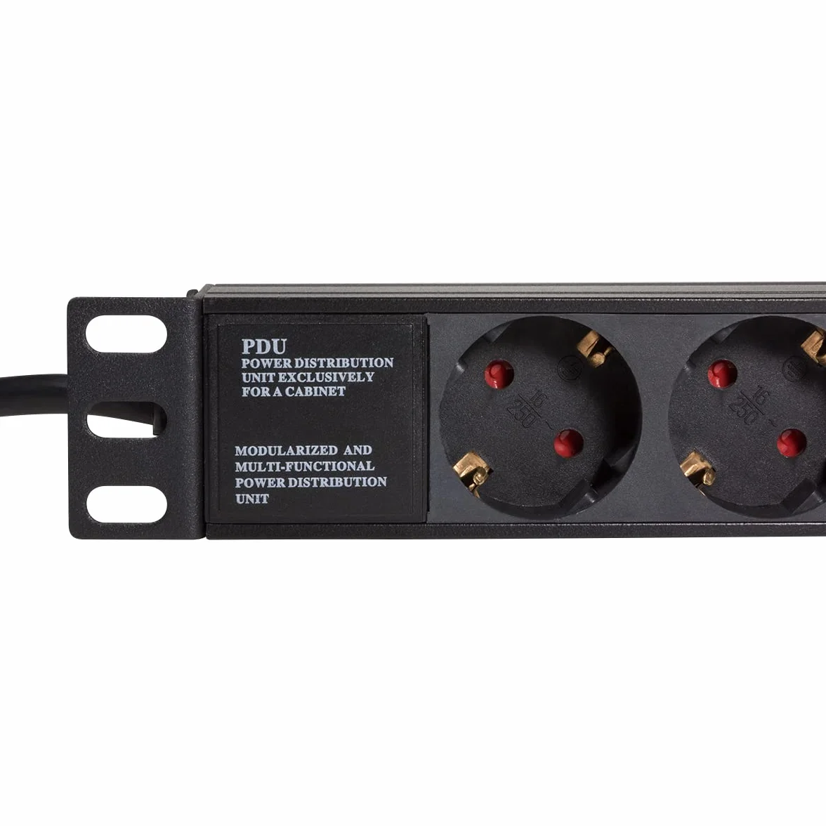 LogiLink Professional PDU9C03 wysokiej jakości listwa zasilająca "19" CEE7/3 (zestyk ochronny) czarna