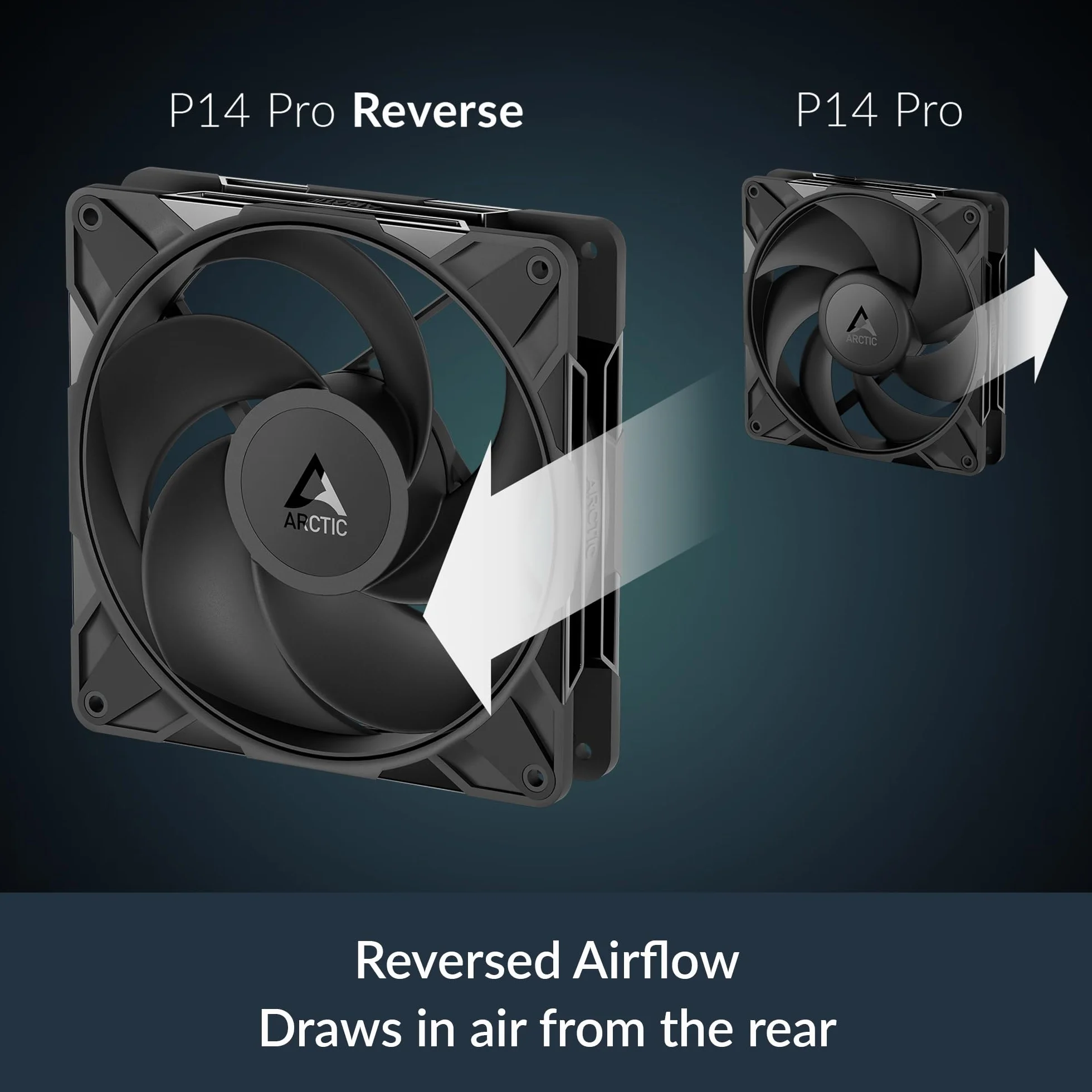 ARCTIC P14 Pro Reverse 3-Pack 140 mm Wentylator PWM FDB Czarny