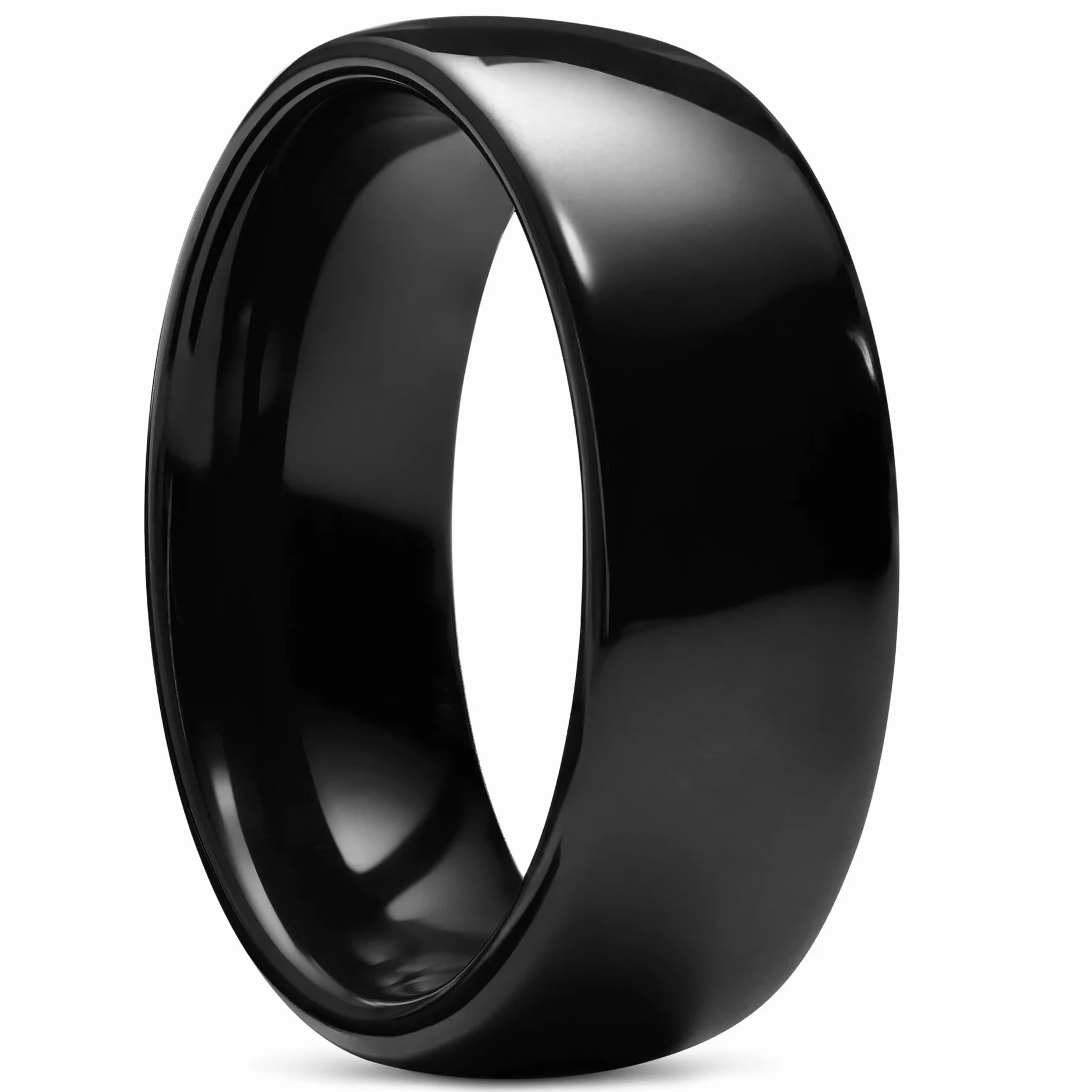 T5577 Chip RFID 125 kHz inteligentny pierścień wielokrotnego zapisu w pełni ceramiczny do klonu TK4100/EM4100 kontrola dostępu i drzwi wejściowych karty dla mężczyzn i kobiet czarny (czarny, US #10)