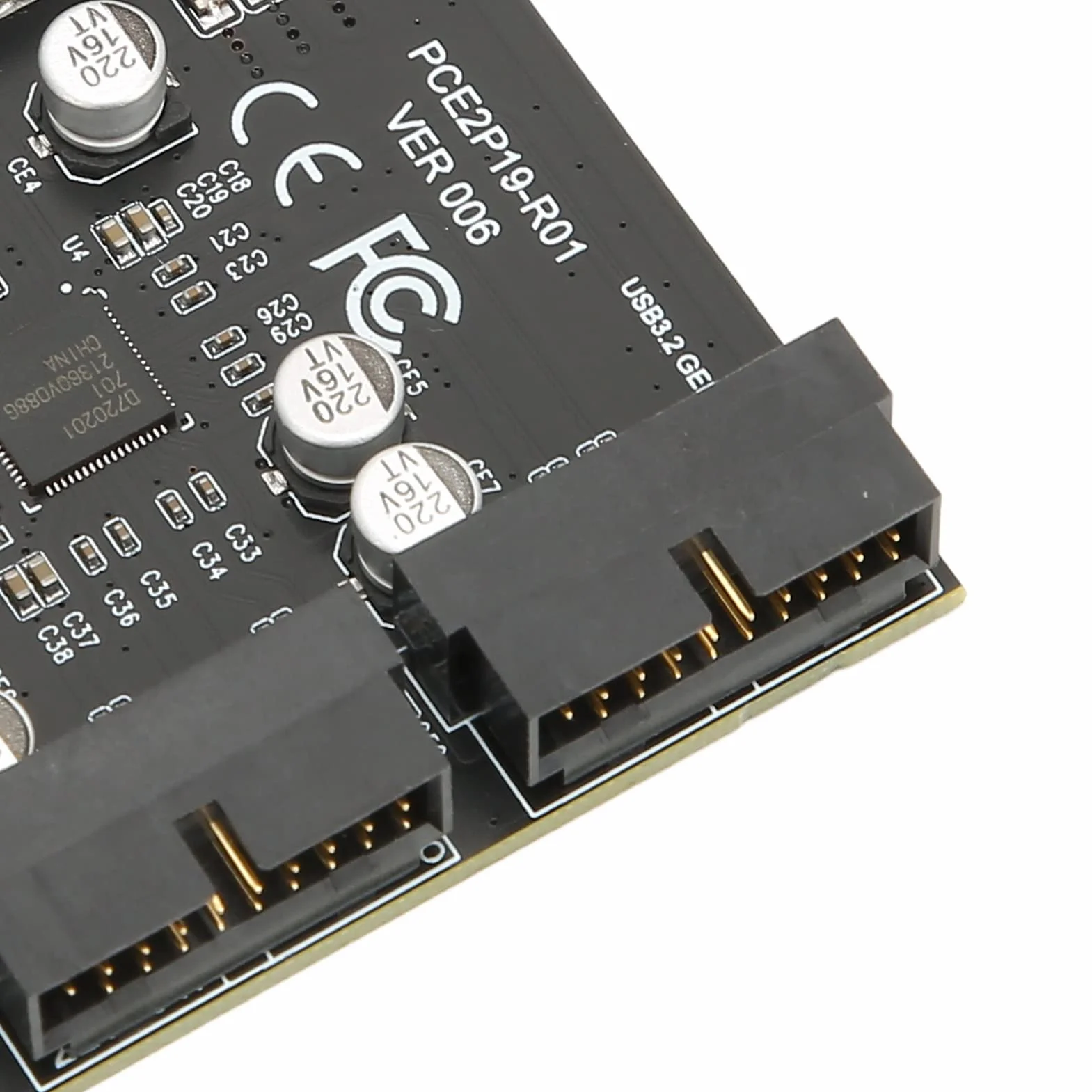 Karta rozszerzeń PCIe USB 3.2 Gen1 5 Gb/s Podwójny Port 19-pin Metal
