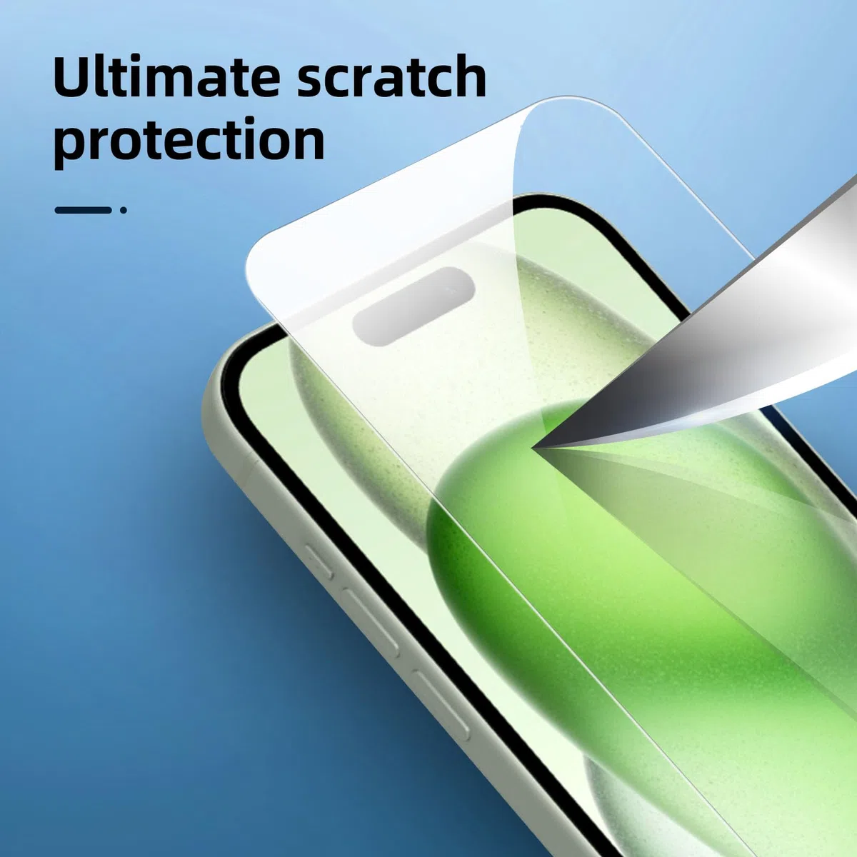 NEW'C 4 sztuki, 2 szt. ochraniaczy ekranu do iPhone'a 15 [6,1 cala] + 2 szt. ochraniaczy obiektywu aparatu, ochrona czujnika, przyjazna dla obudowy folia ze szkła hartowanego