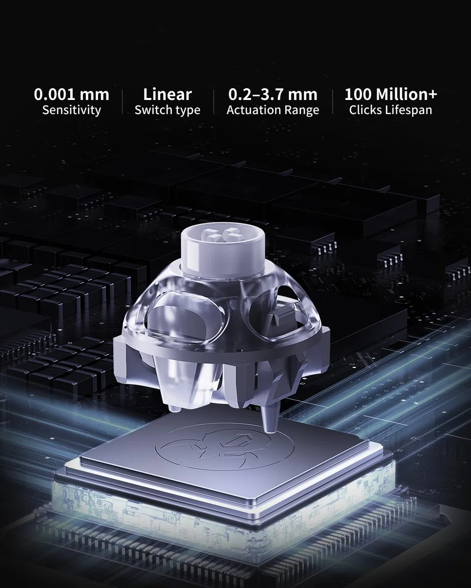 GravaStar Mercury V60 HE klawiatura gamingowa czarna