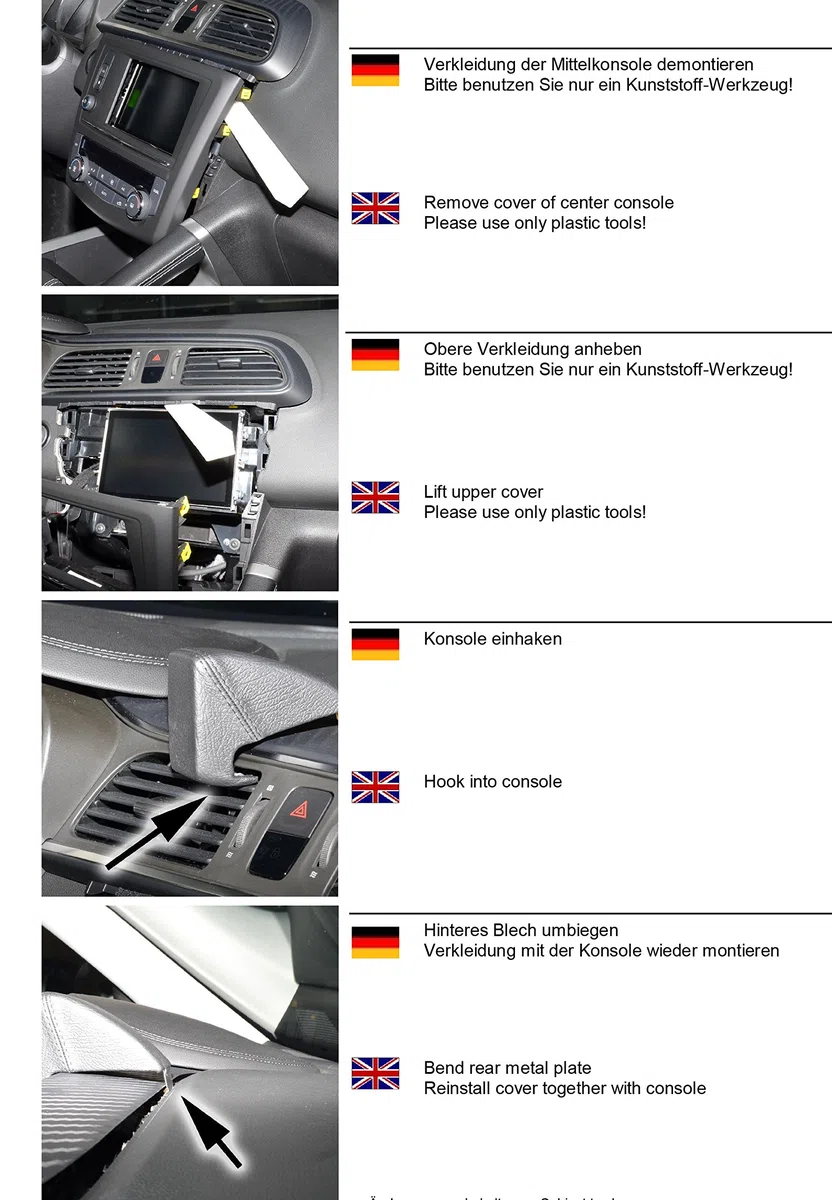 KUDA Uchwyt na telefon komórkowy pasujący do Renault Kadjar od 2015 roku – konsola telefoniczna do smartfonów, telefonów komórkowych, nawigacji i wielu innych – konsola ze sztucznej skóry, czarna,